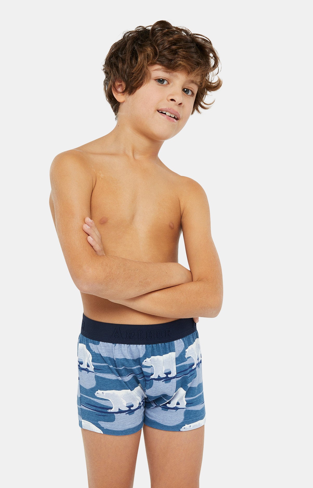 Boxer Enfant Ours Bleu 2