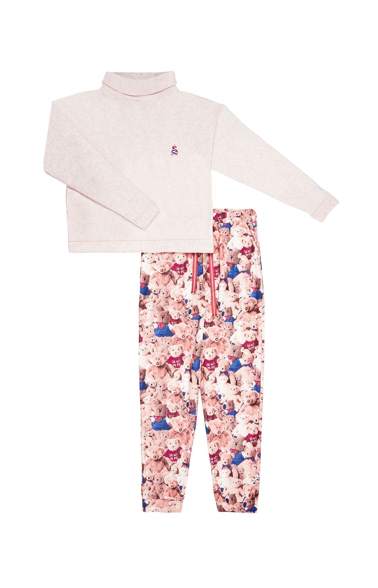 Pyjama long Femme Teddy Beige et Marron 16