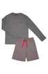 Pyjashort Homme manches longues Basil Rouge 1