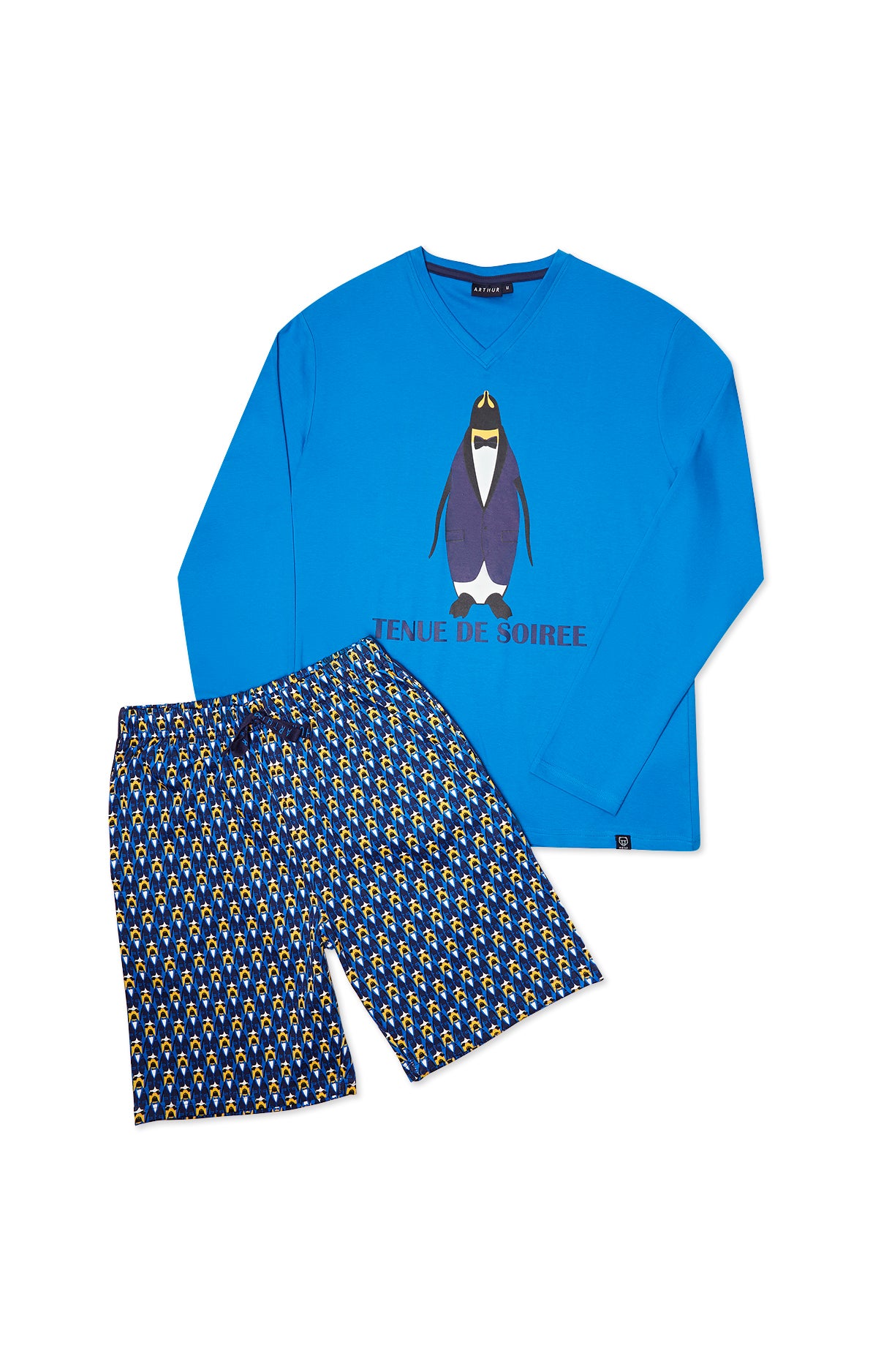 Pyjashort Homme Tenue de Soirée Marine 3