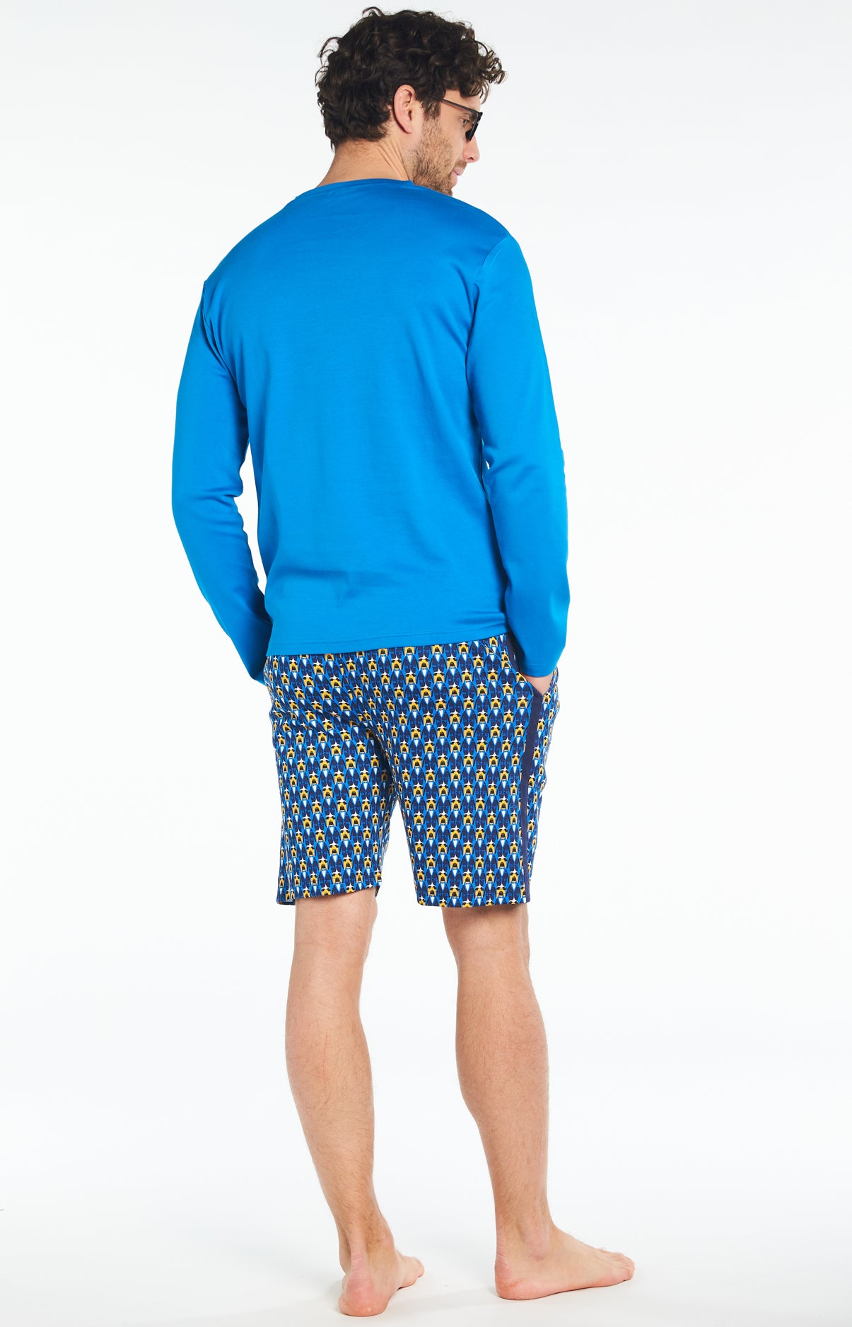 Pyjashort Homme Tenue de Soirée Marine 5