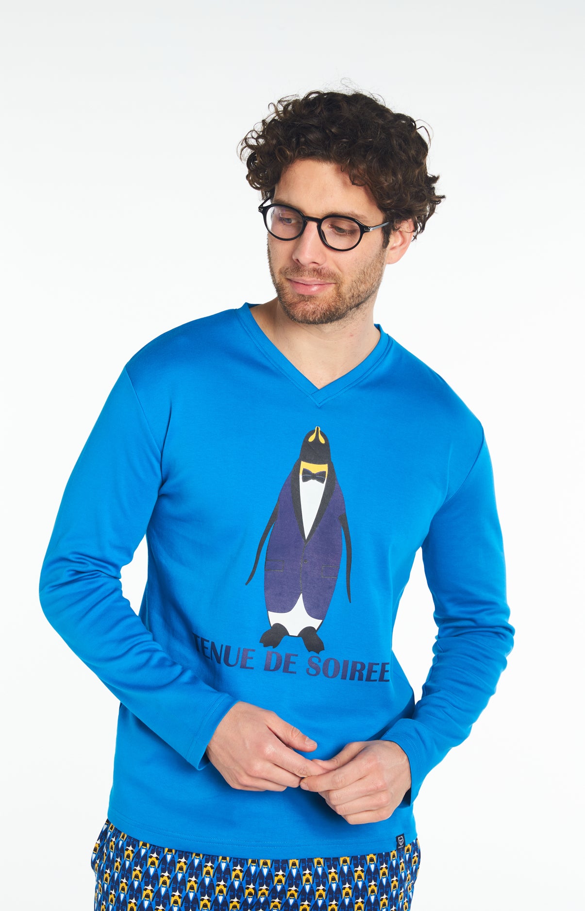 Pyjashort Homme Tenue de Soirée Marine 4