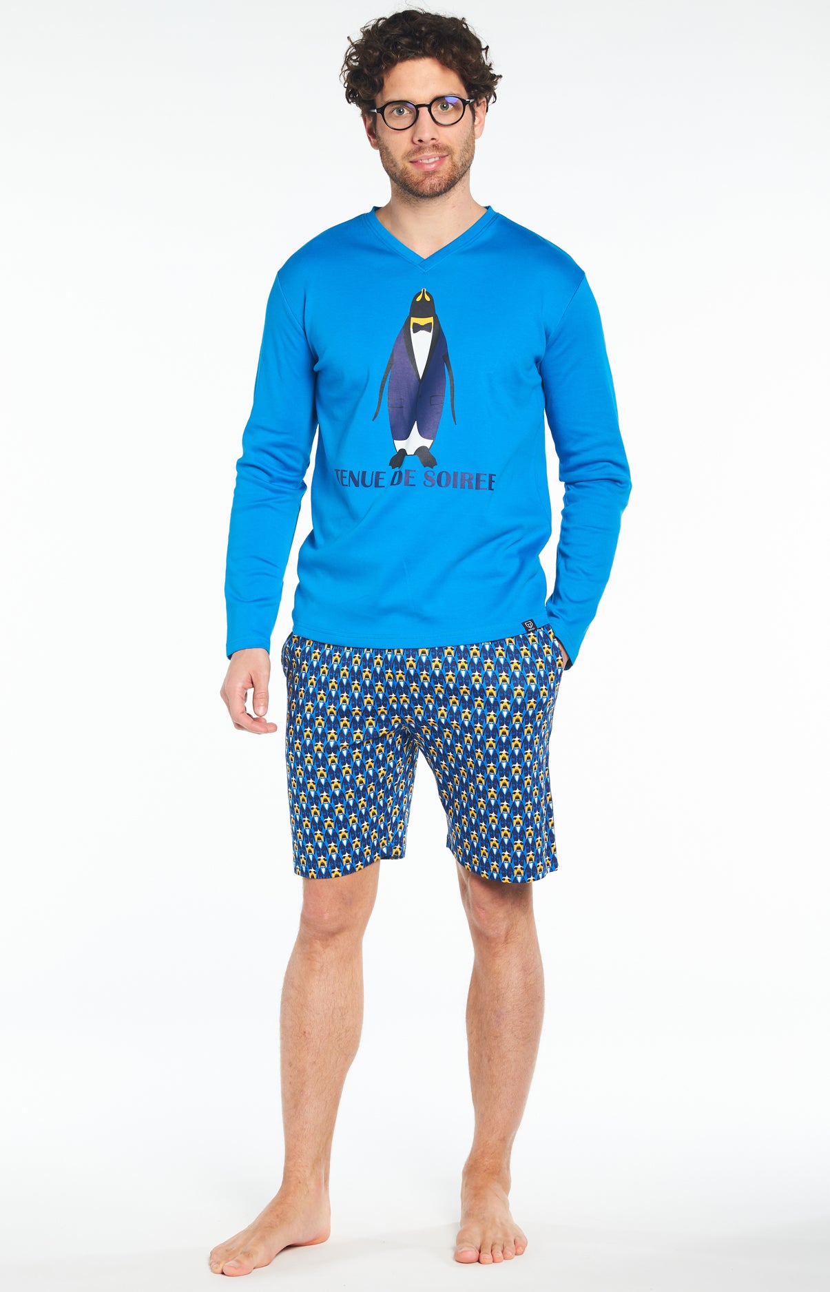 Pyjashort Homme Tenue de Soirée Marine 2