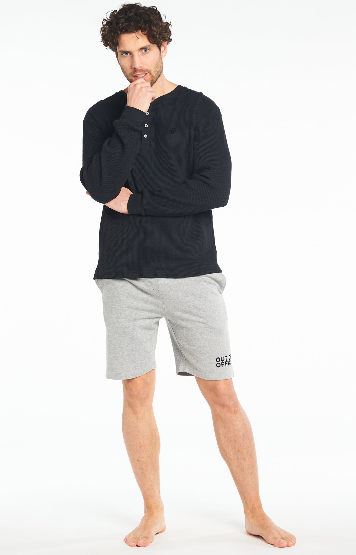Tee-shirt Homme Uni Noir 7
