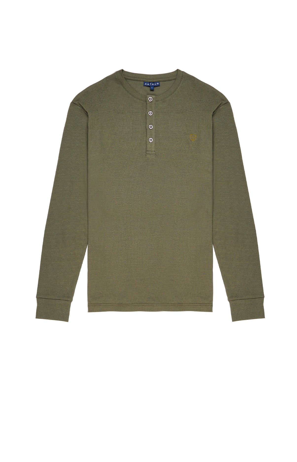 Tee-shirt Homme manches Longues Coton Vert 6