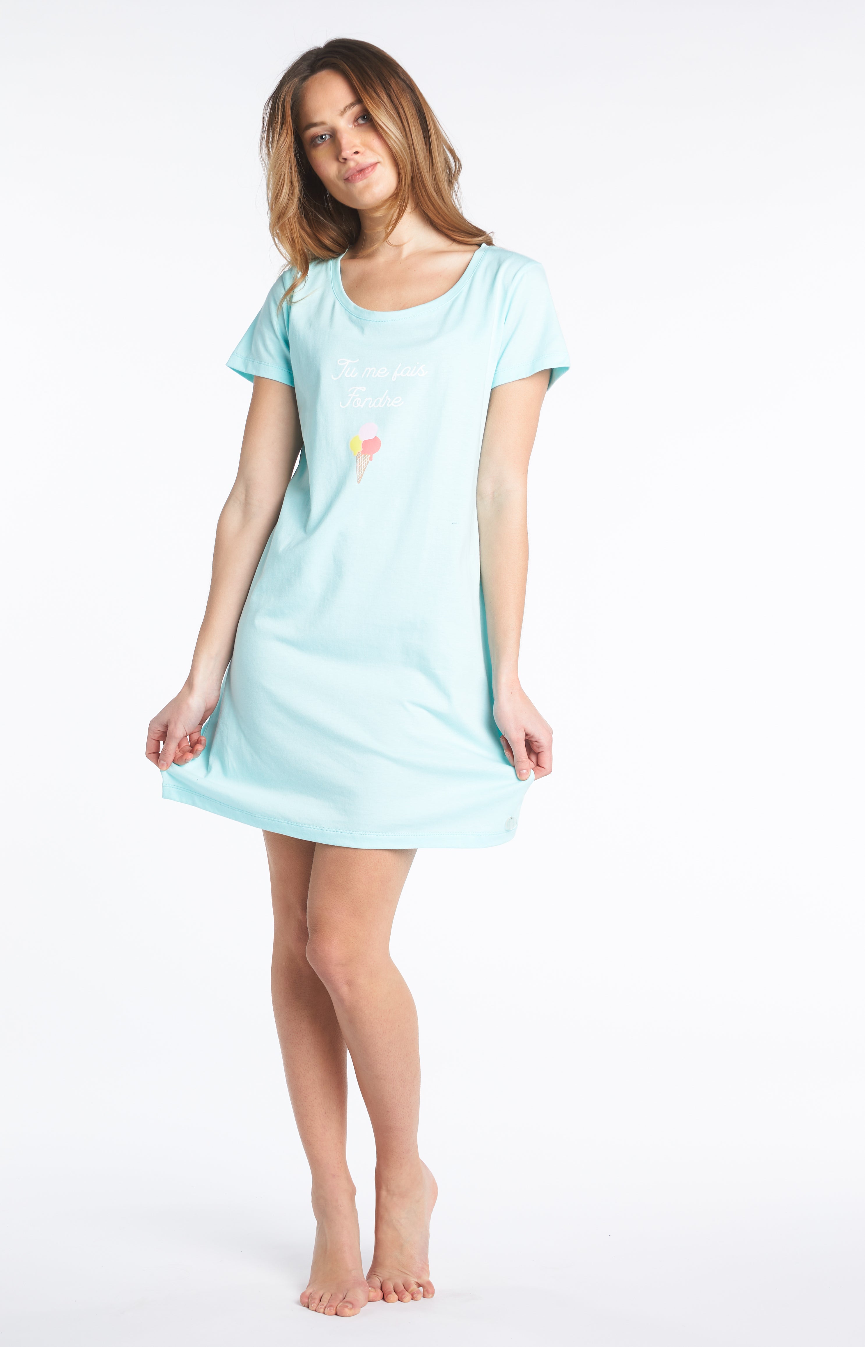 Chemise de nuit Femme Icecream Bleu 1