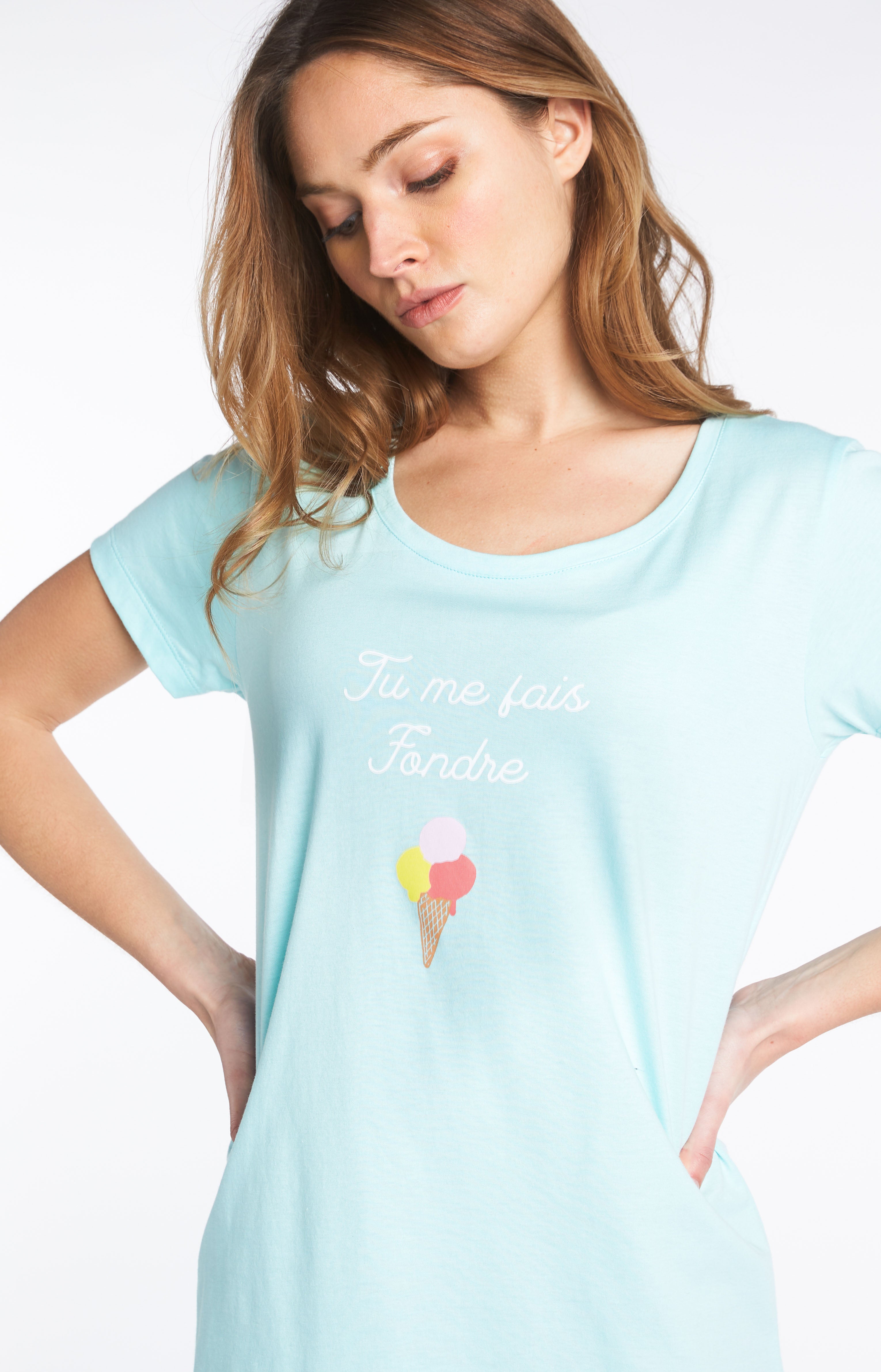 Chemise de nuit Femme Icecream Bleu 4