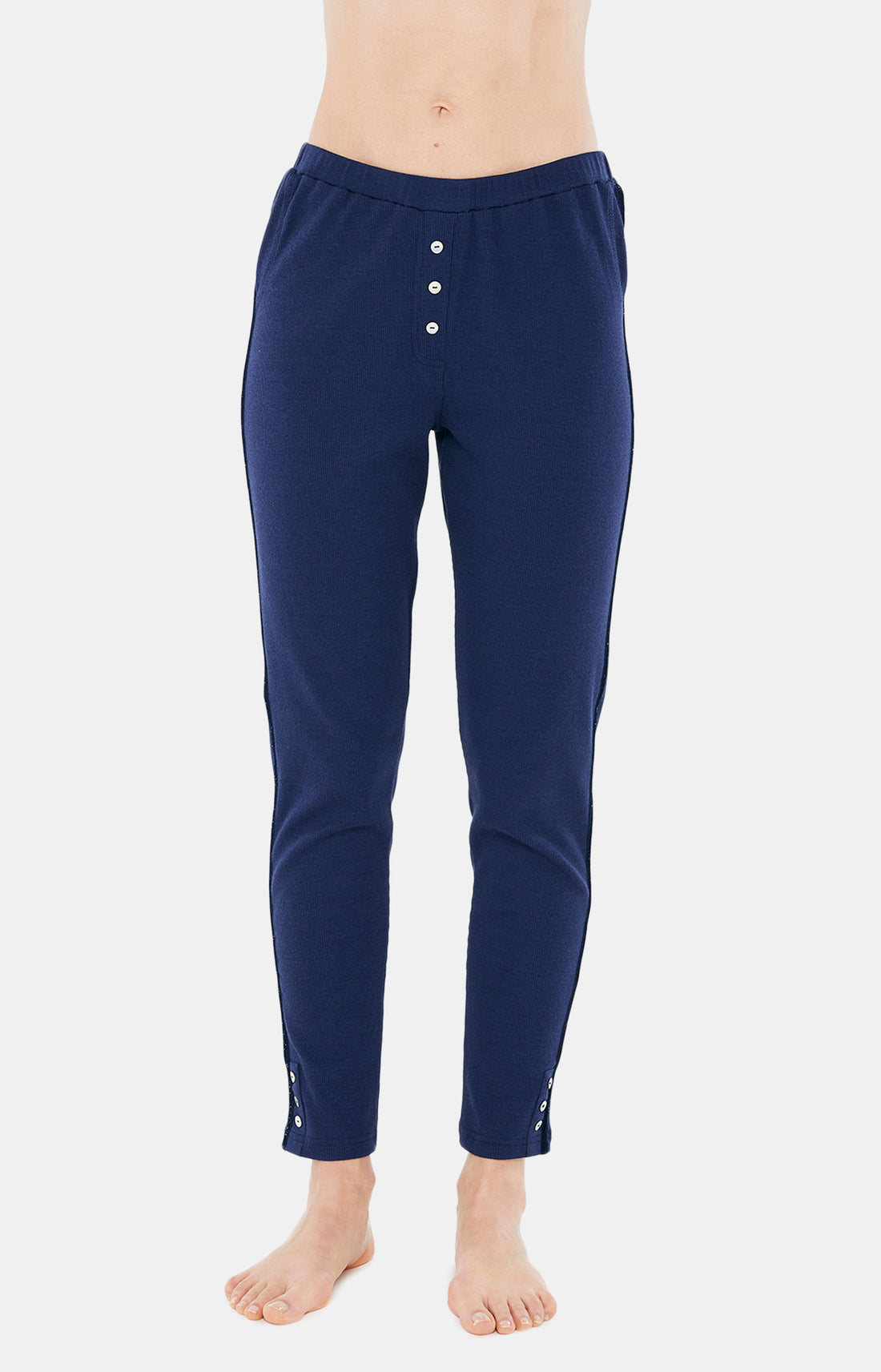 Legg Femme Coton Marine 3
