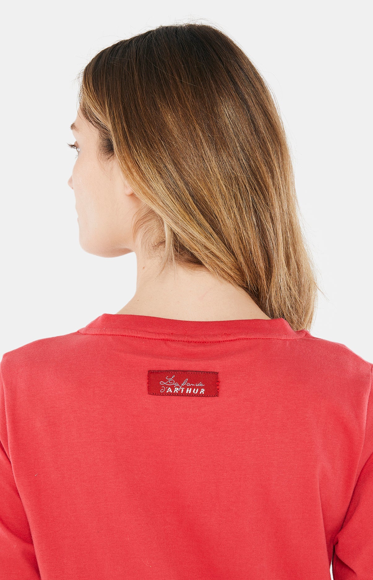 Chemise de Nuit Femme Petits Chalets Rouge 4