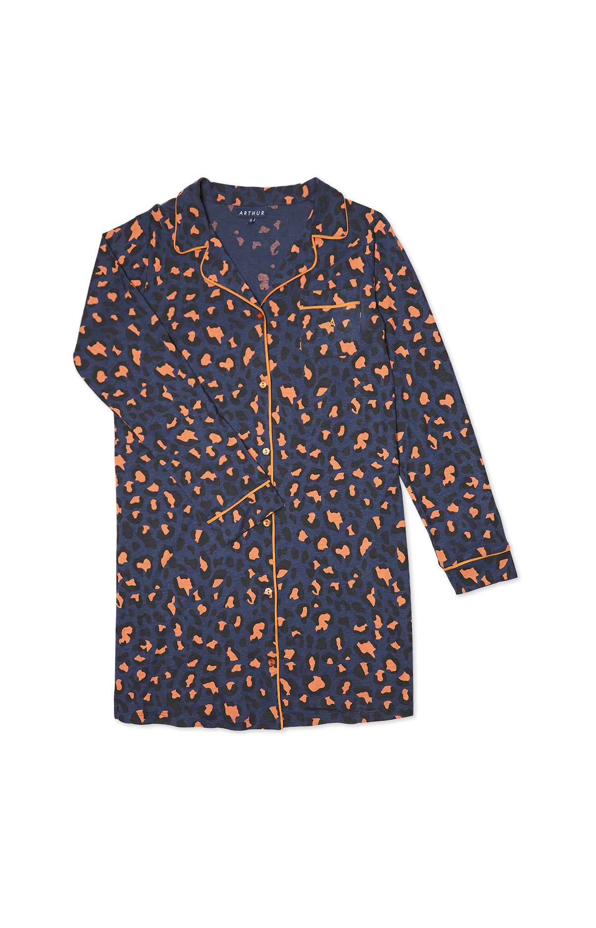 Chemise de Nuit Femme Leopard Marine 3