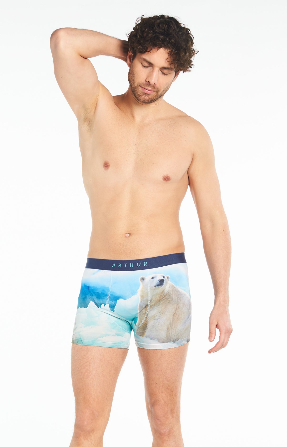 Boxer Homme Banquise Bleu 1