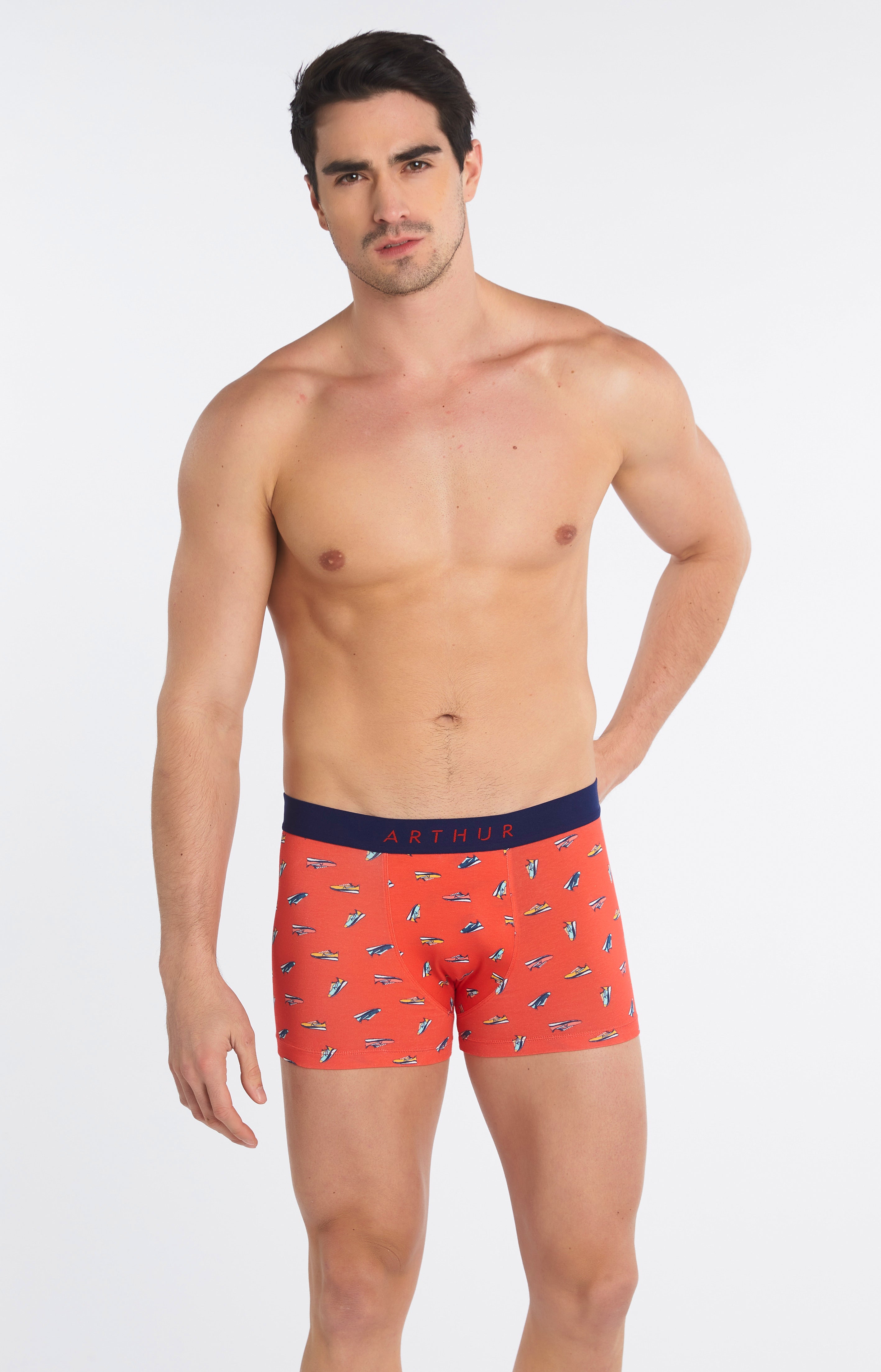 Boxer Homme Sneakers Rouge 1