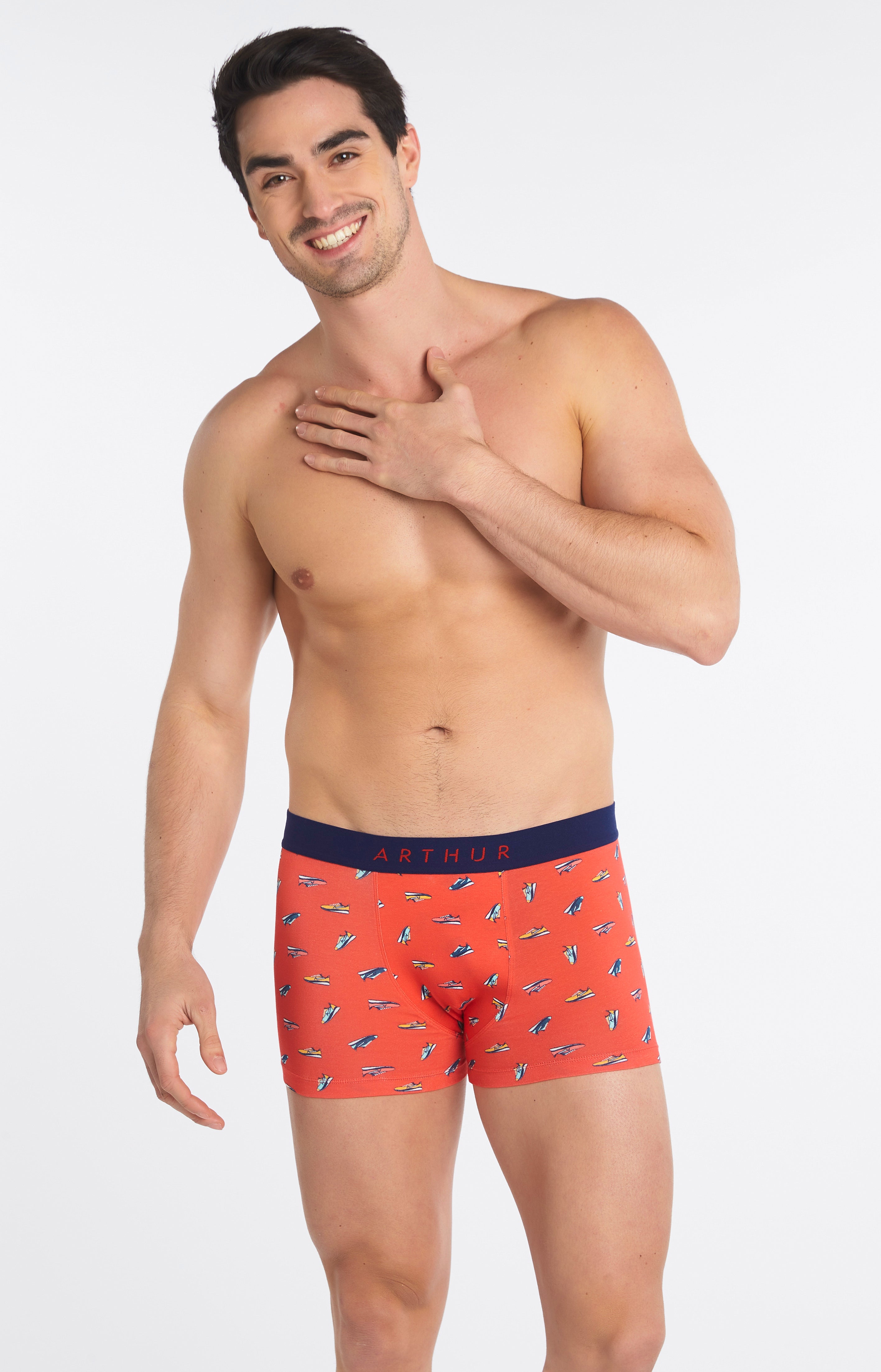 Boxer Homme Sneakers Rouge 5