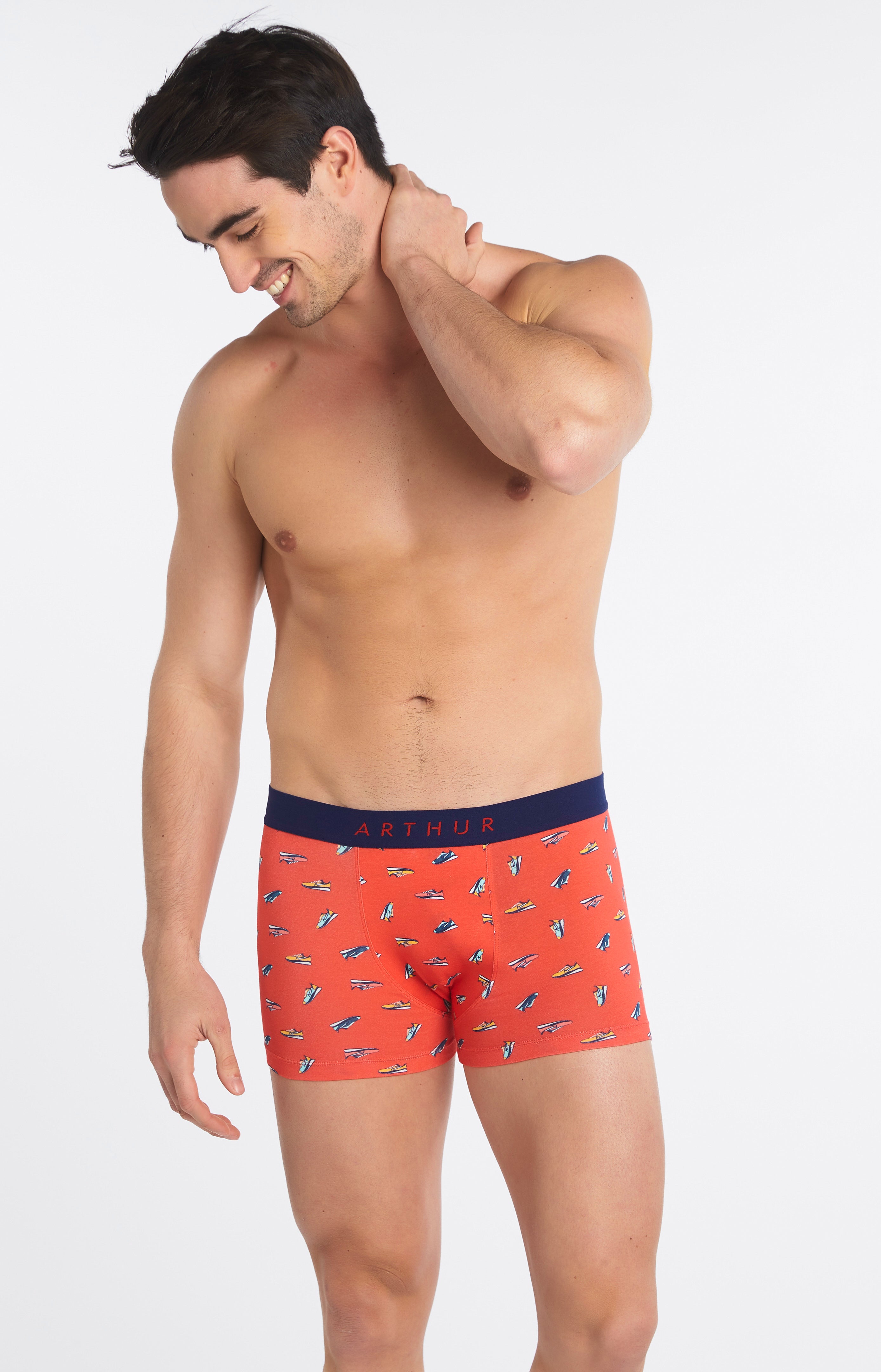 Boxer Homme Sneakers Rouge 2