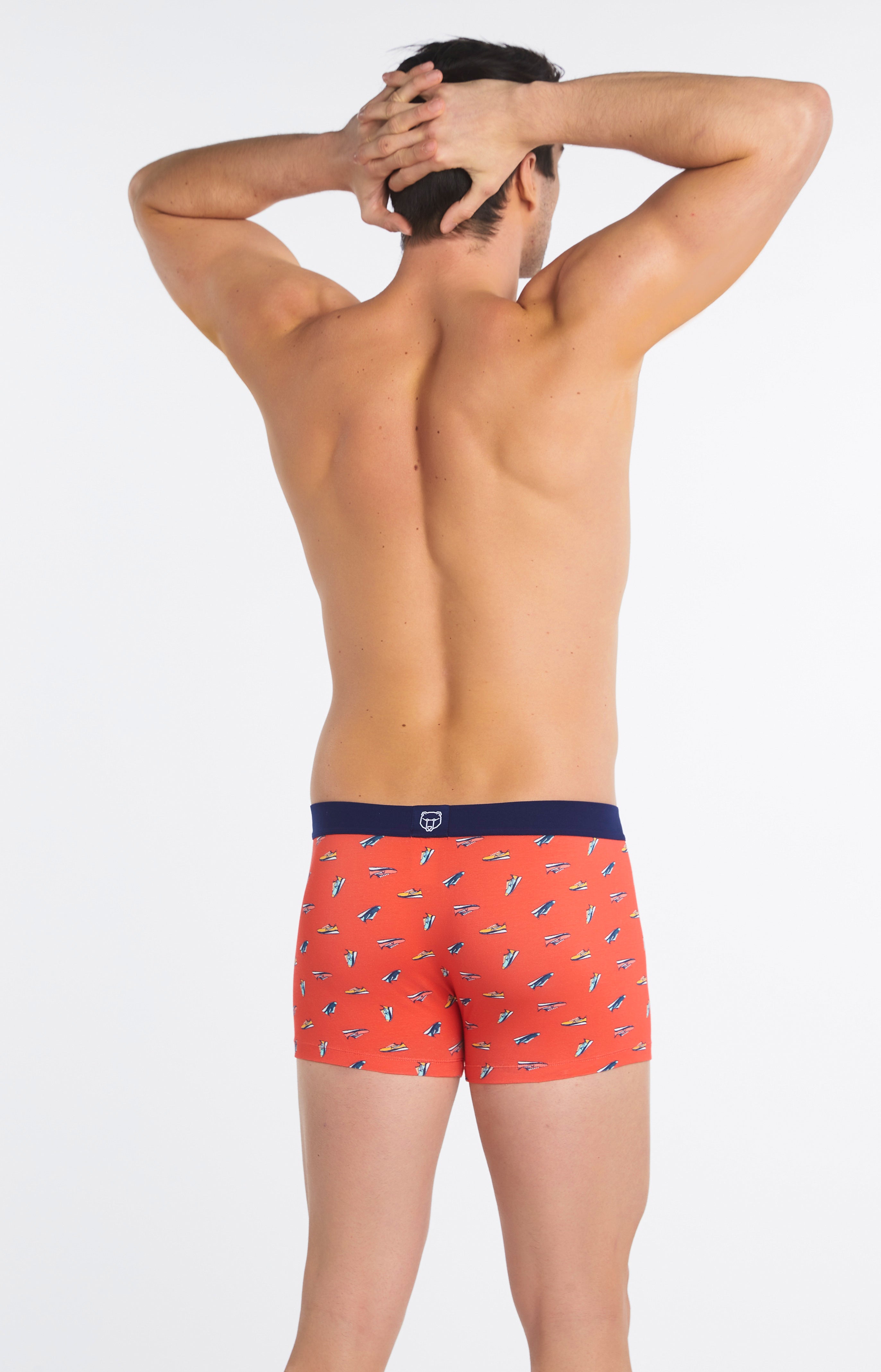 Boxer Homme Sneakers Rouge 4
