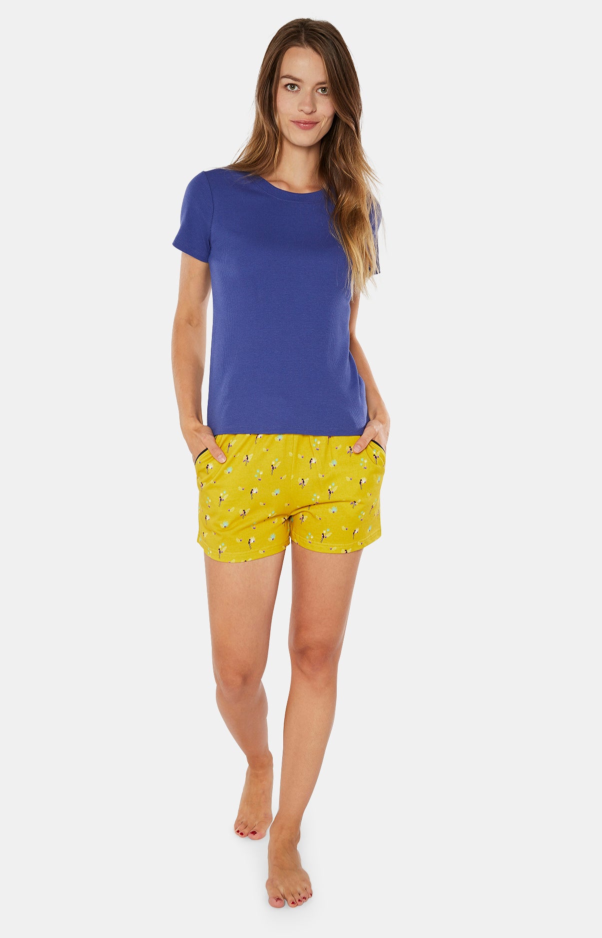 Short Femme Birdie Jaune 2