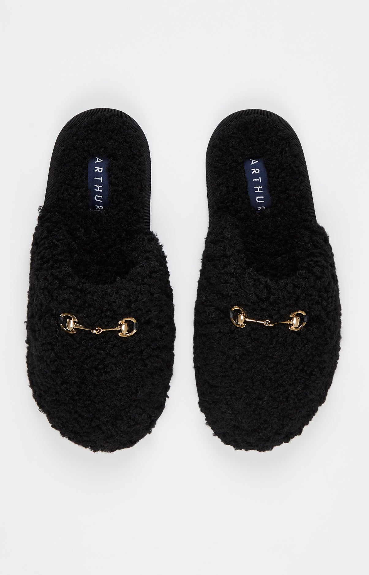 Mules Femme Polaire Unies Noir 4