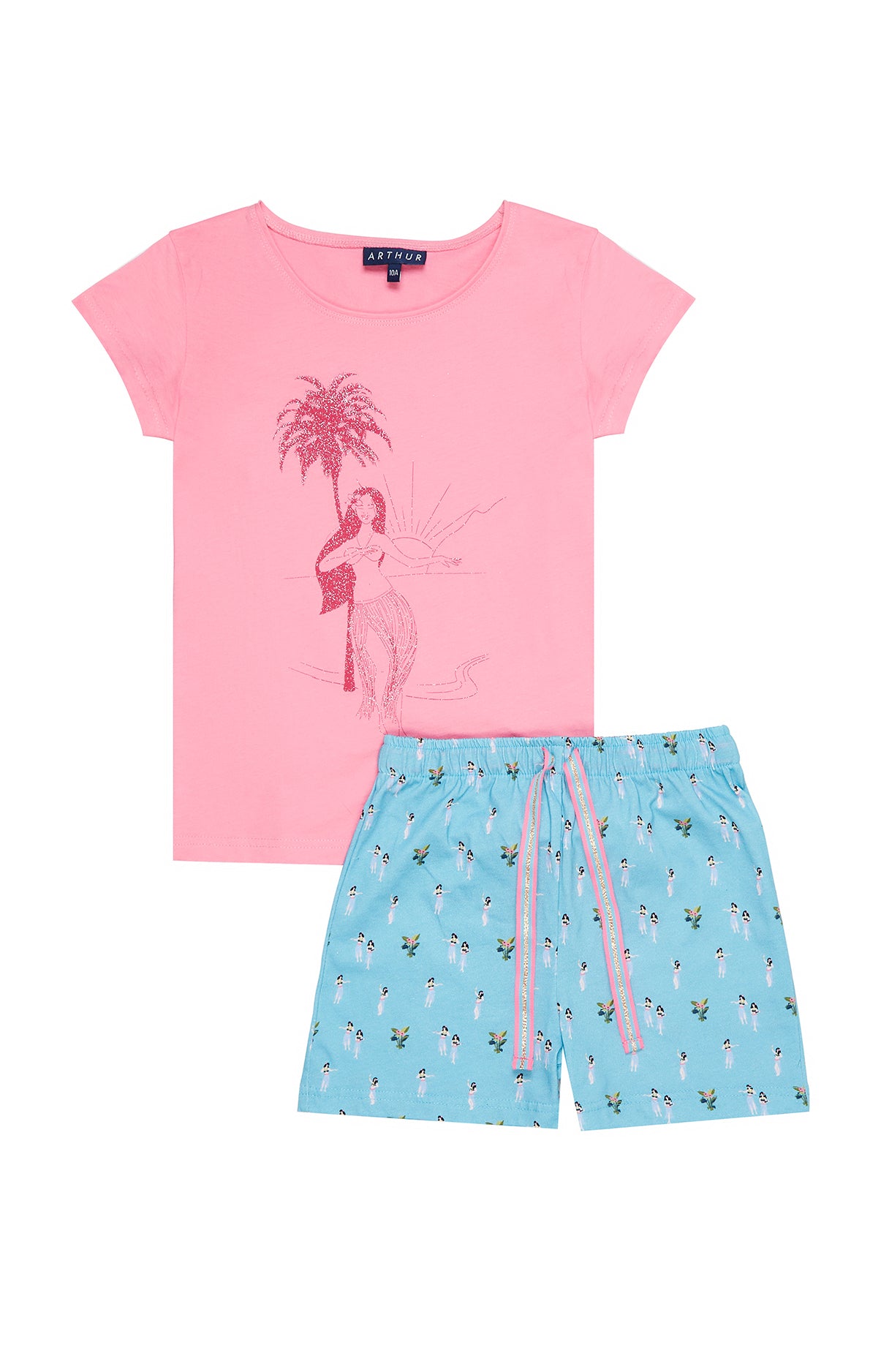 Pyjashort Enfant Monoi Blanc et Ivoire 3
