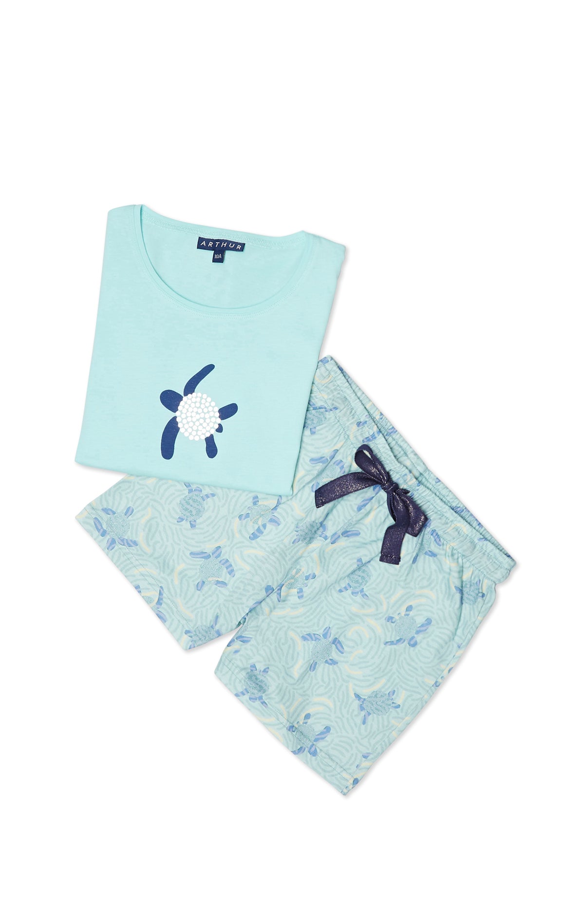 Pyjama court Enfant Tortue Bleu 3