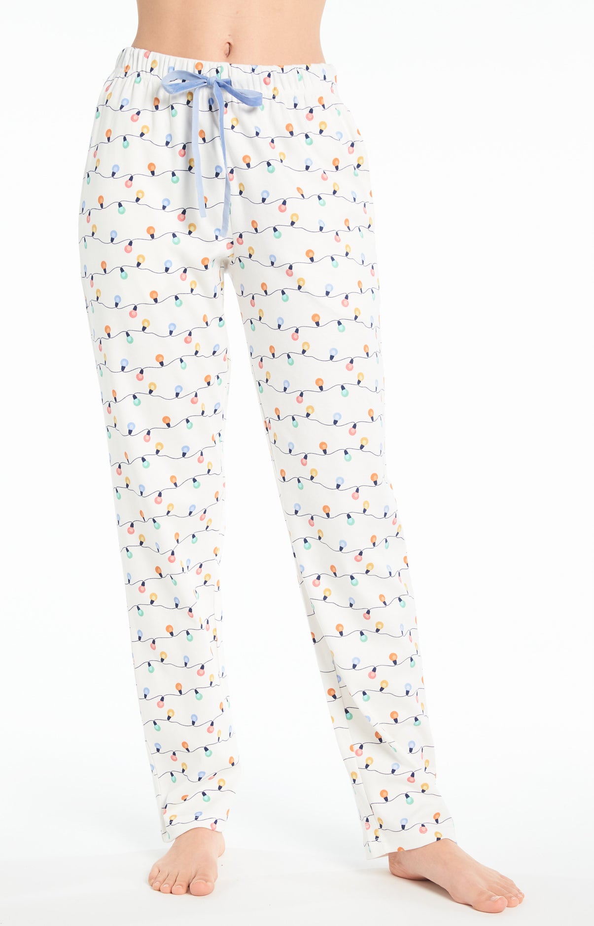 Pyjama long Femme Ampoule Blanc et Ivoire 6