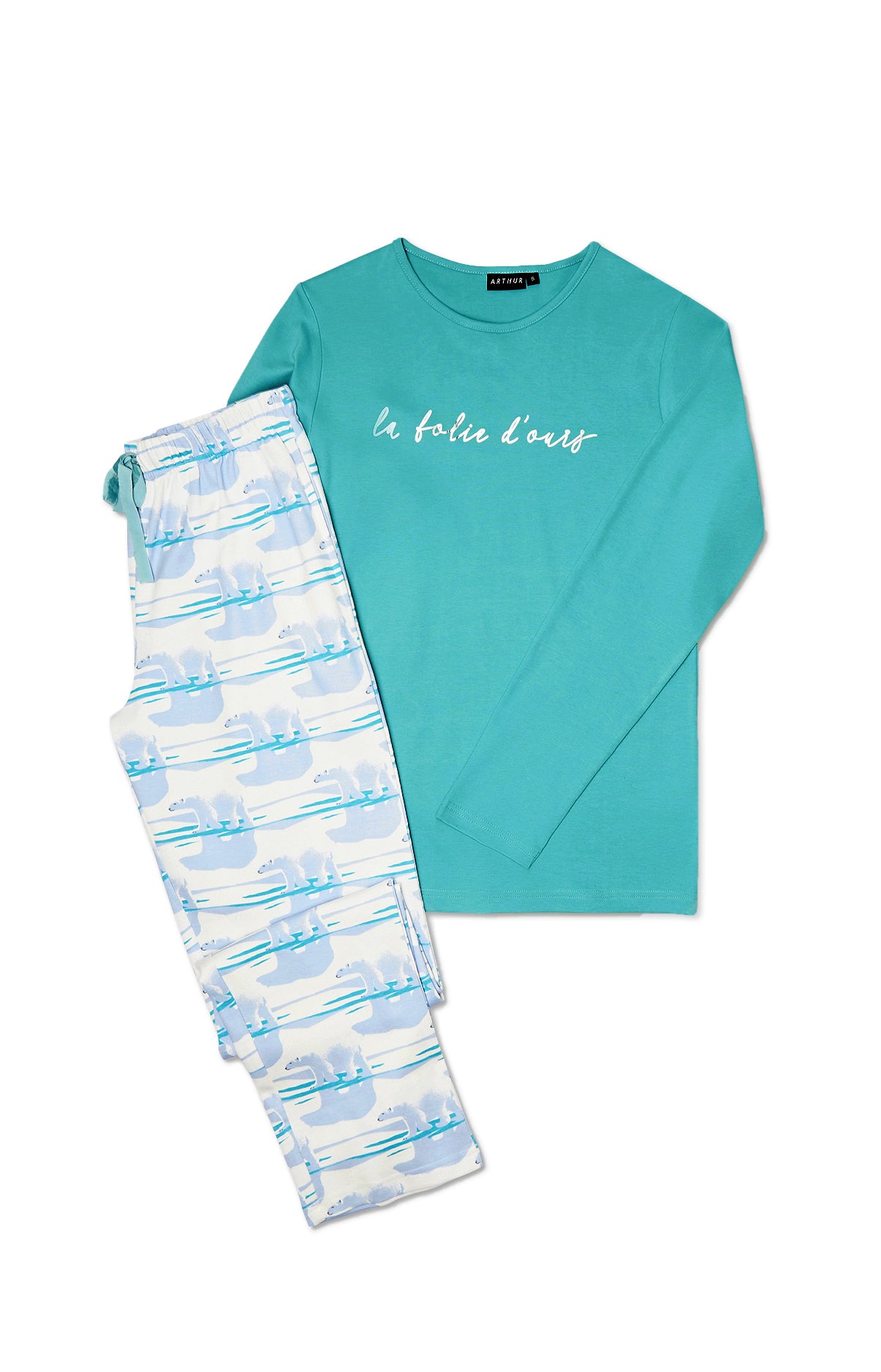 Pyjama long Femme Ours Bleu 3