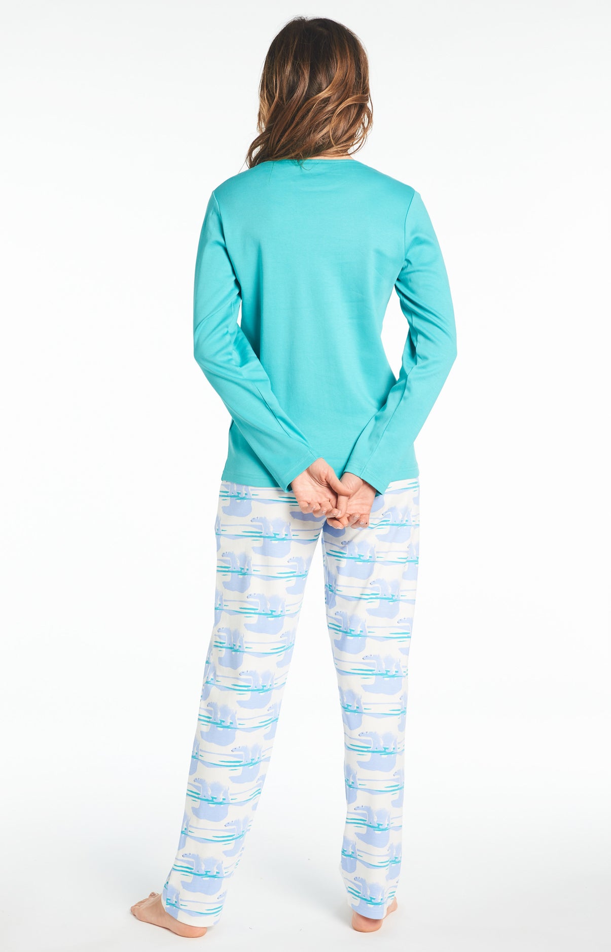 Pyjama long Femme Ours Bleu 5