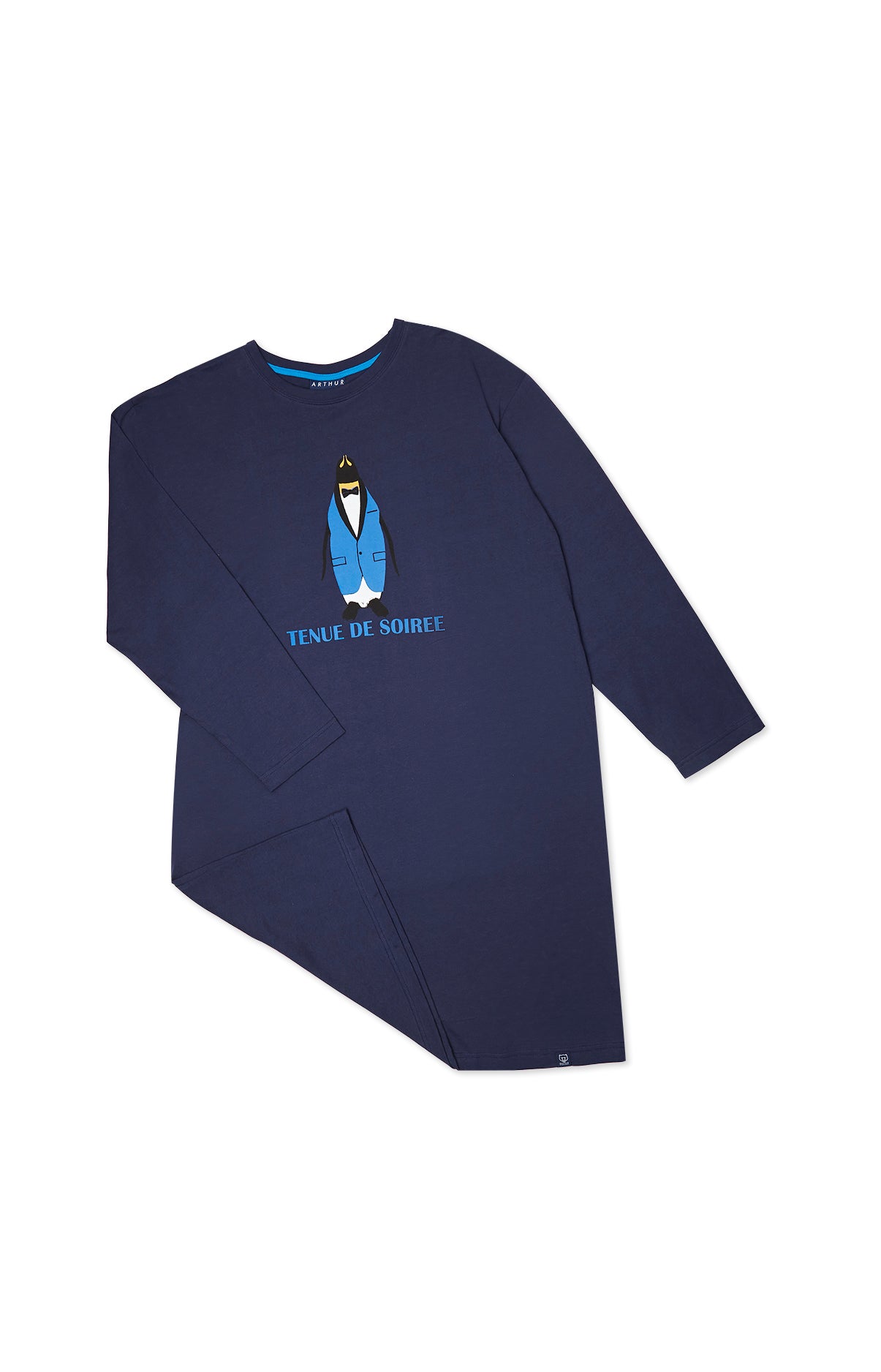 Chemise de nuit Maxi Tee-shirt Homme Tenue de Soirée Marine 3