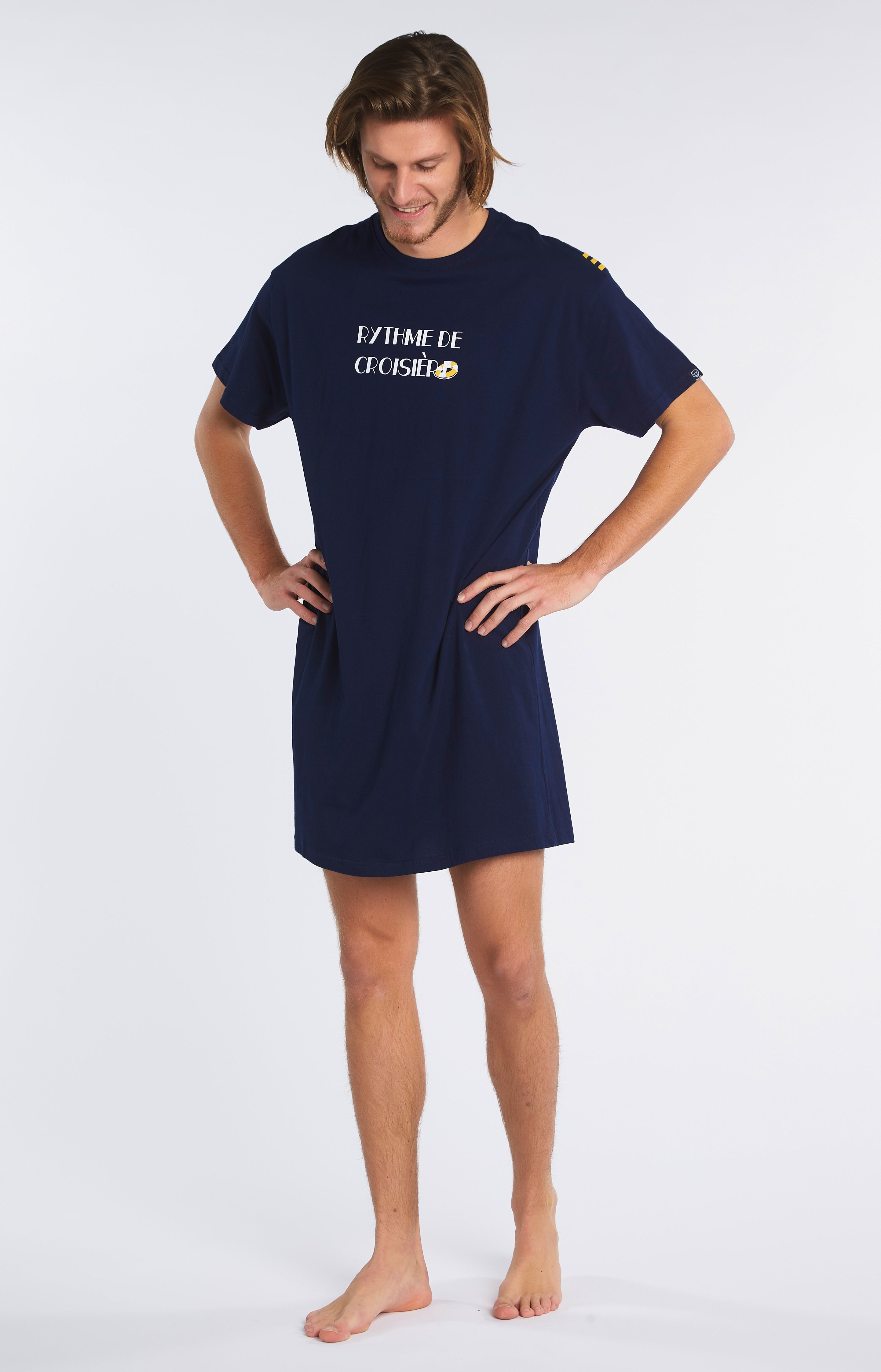 Chemise de nuit Maxi Tee-shirt Homme Bouée Marine 1