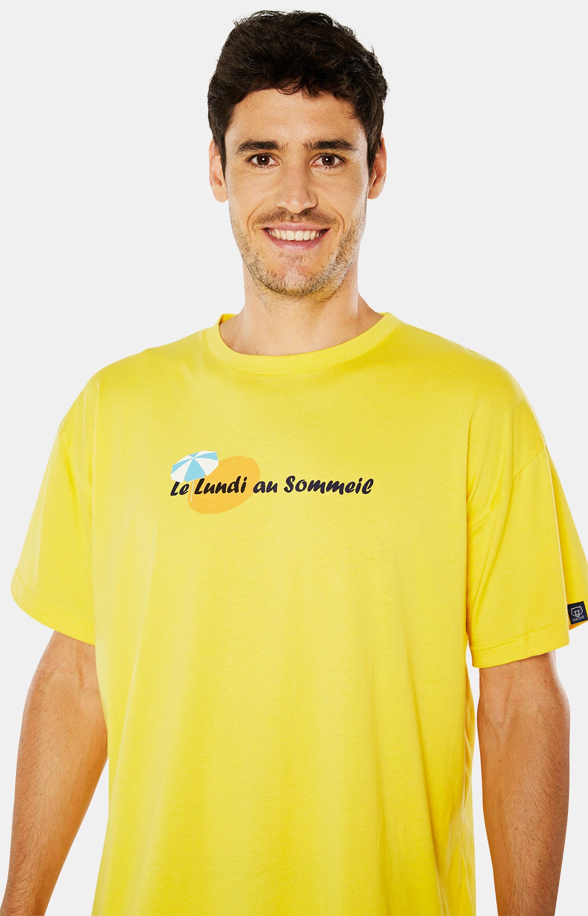 Maxi Tee-shirt Homme Lundi au Sommeil Jaune 7