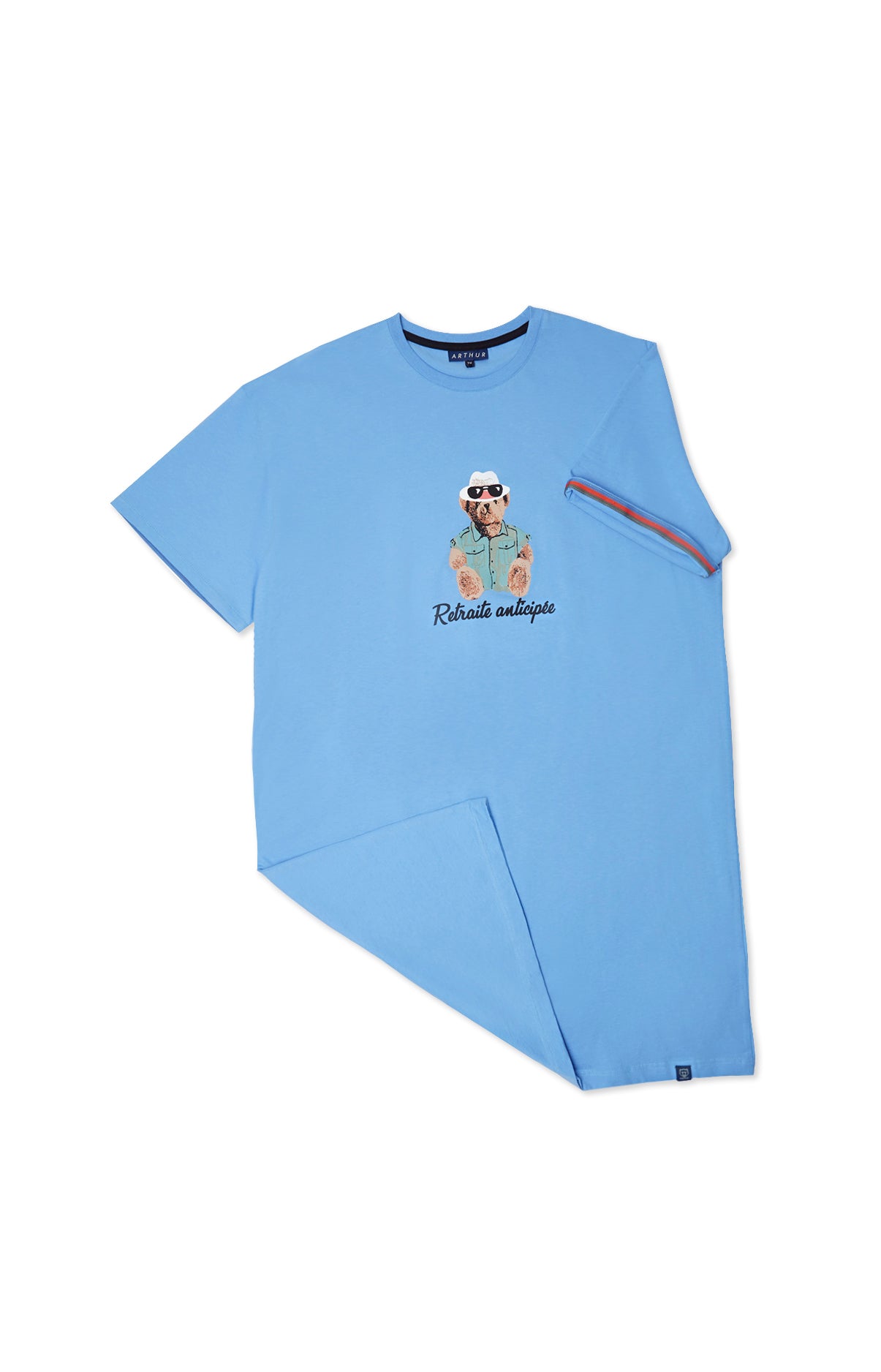 Chemise de nuit Maxi Tee-shirt Homme Teddy Bleu 3