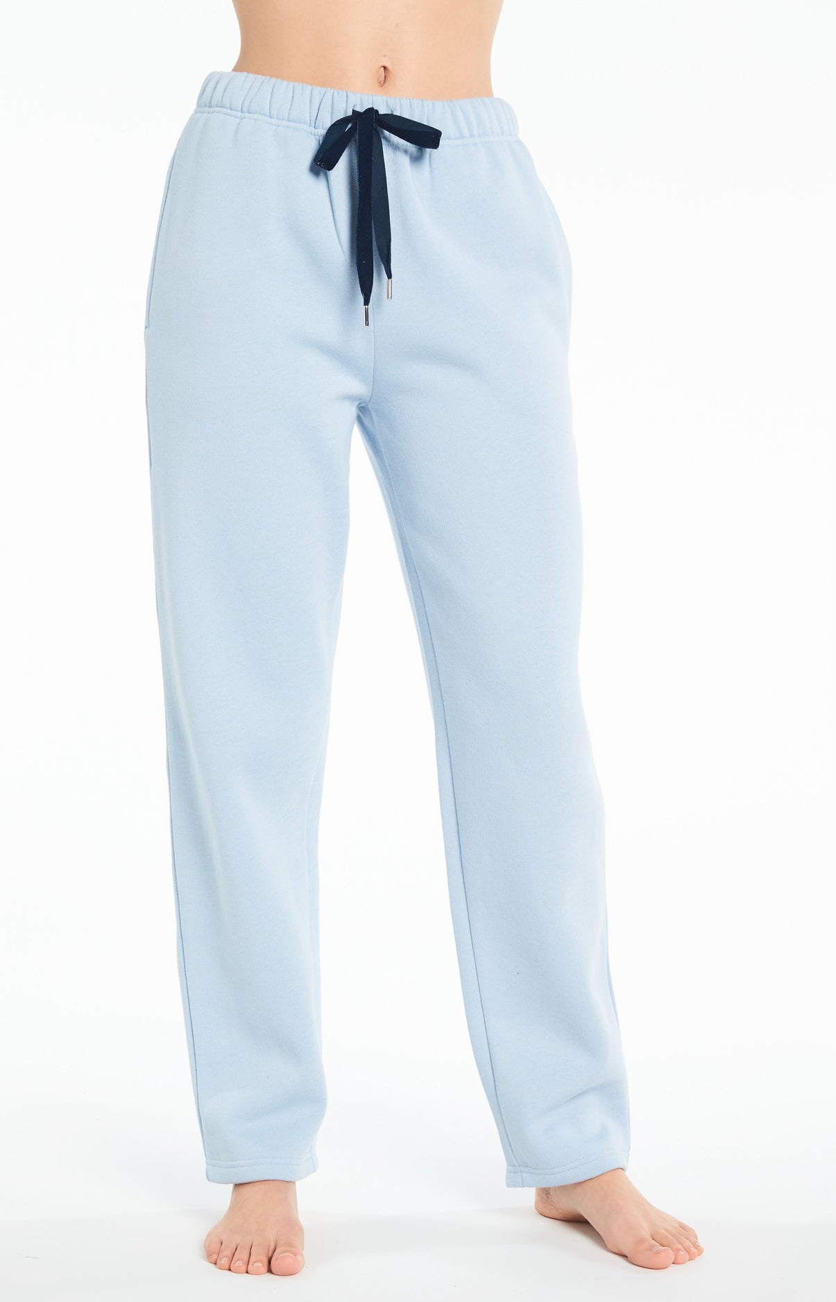 Pantalon Uni Femme Bleu 2