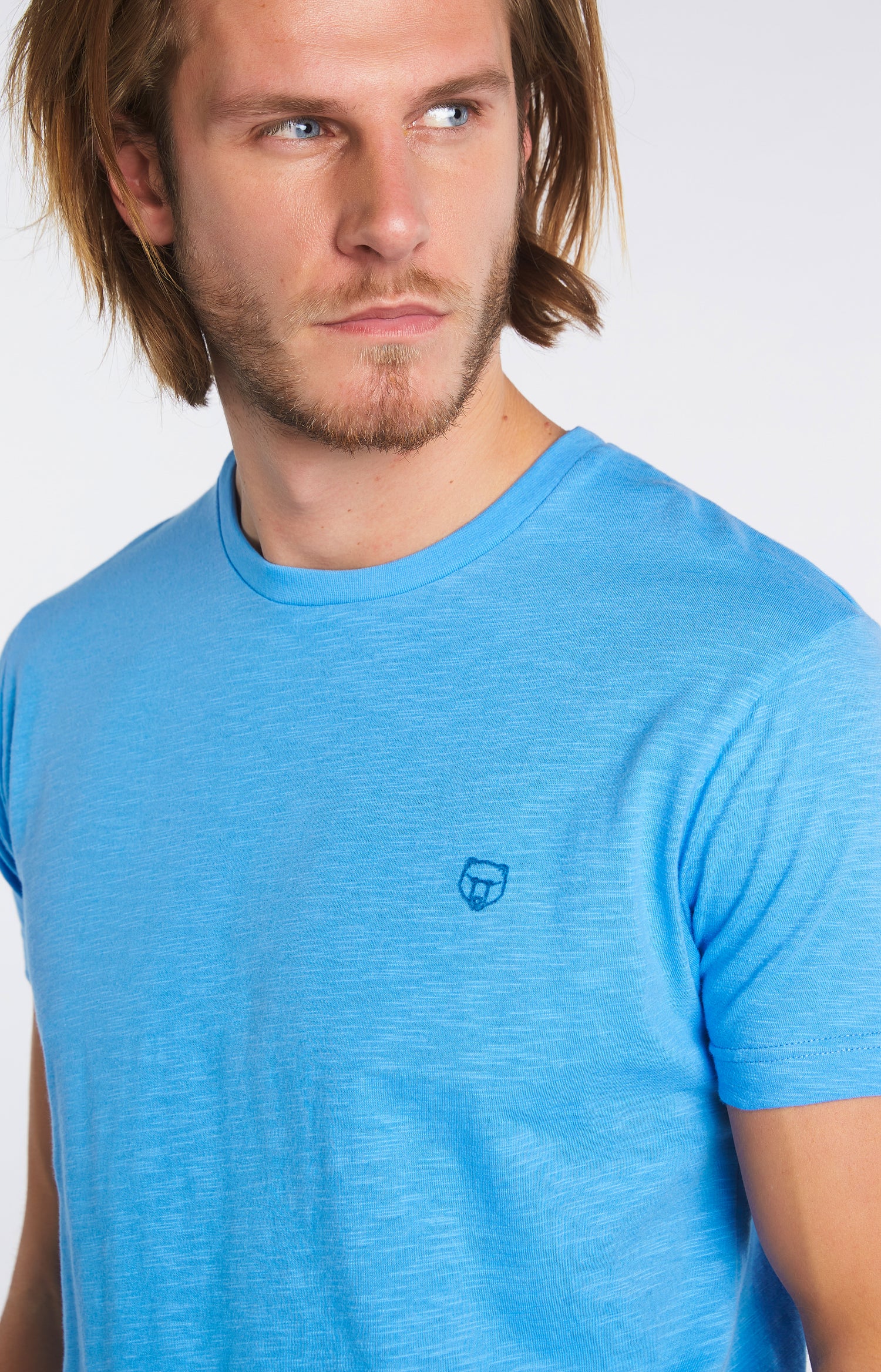 Tee-shirt Homme uni Bleu 28