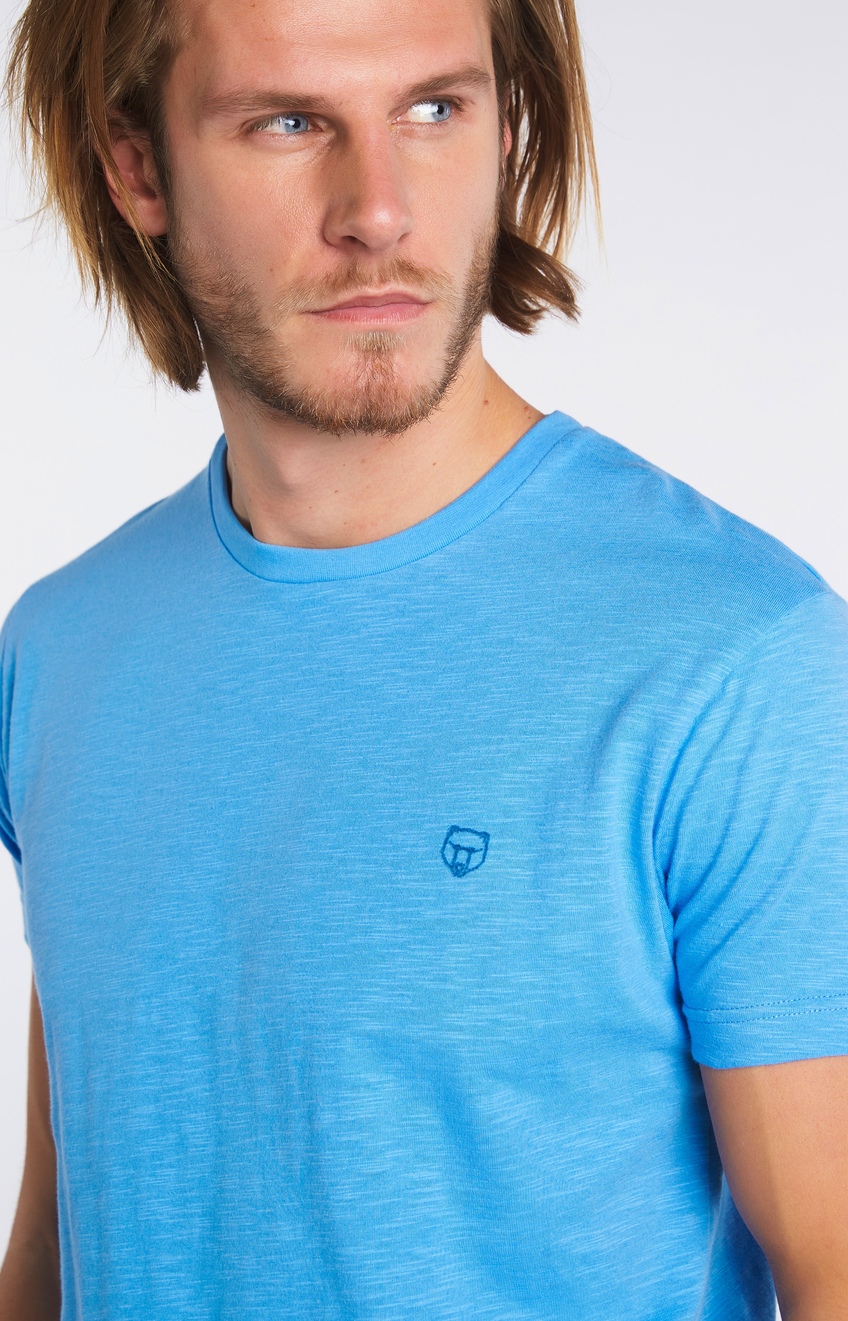Tee-shirt Homme uni Bleu 28