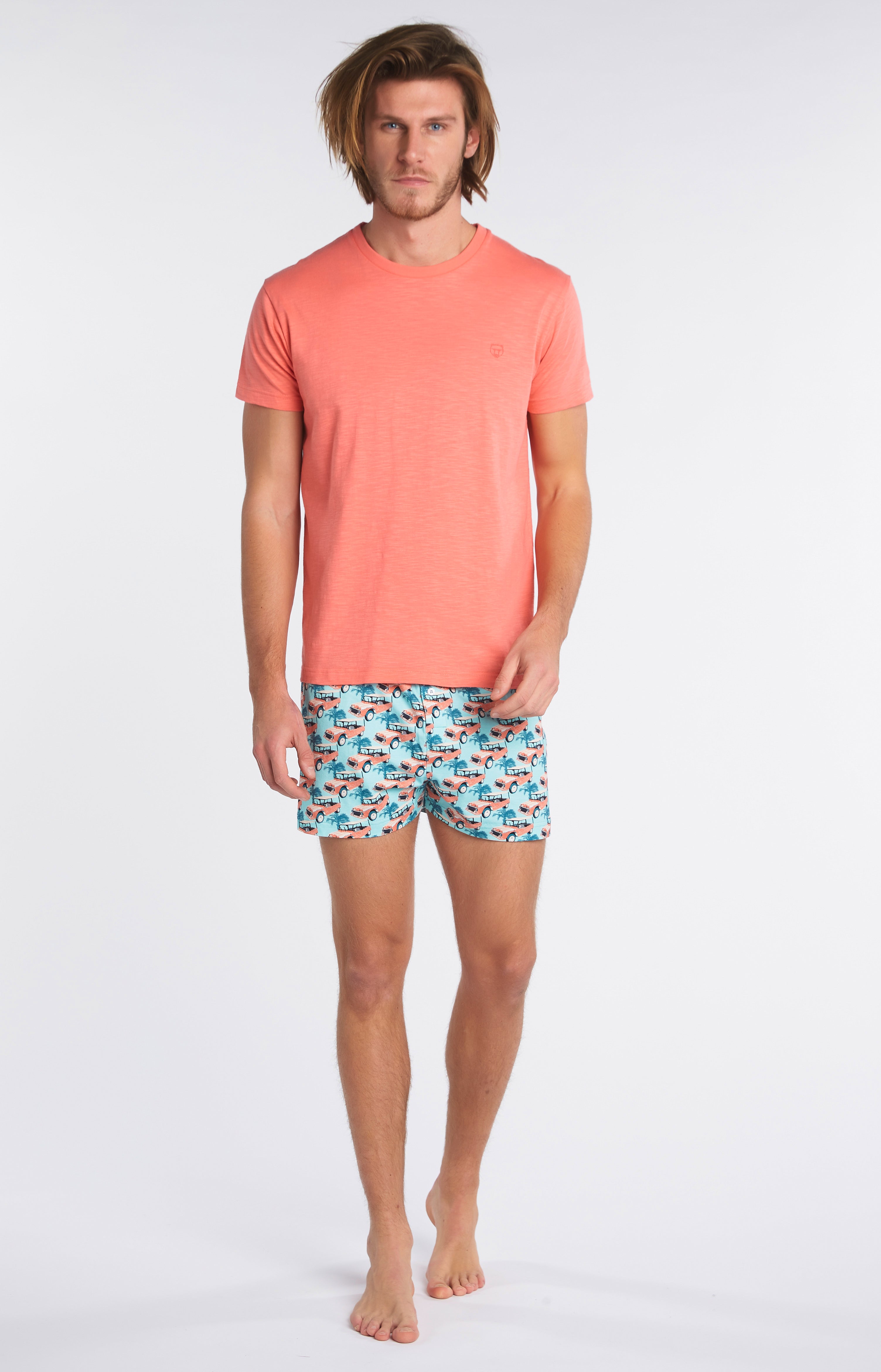 Tee-shirt Homme uni Fraise Rouge 5