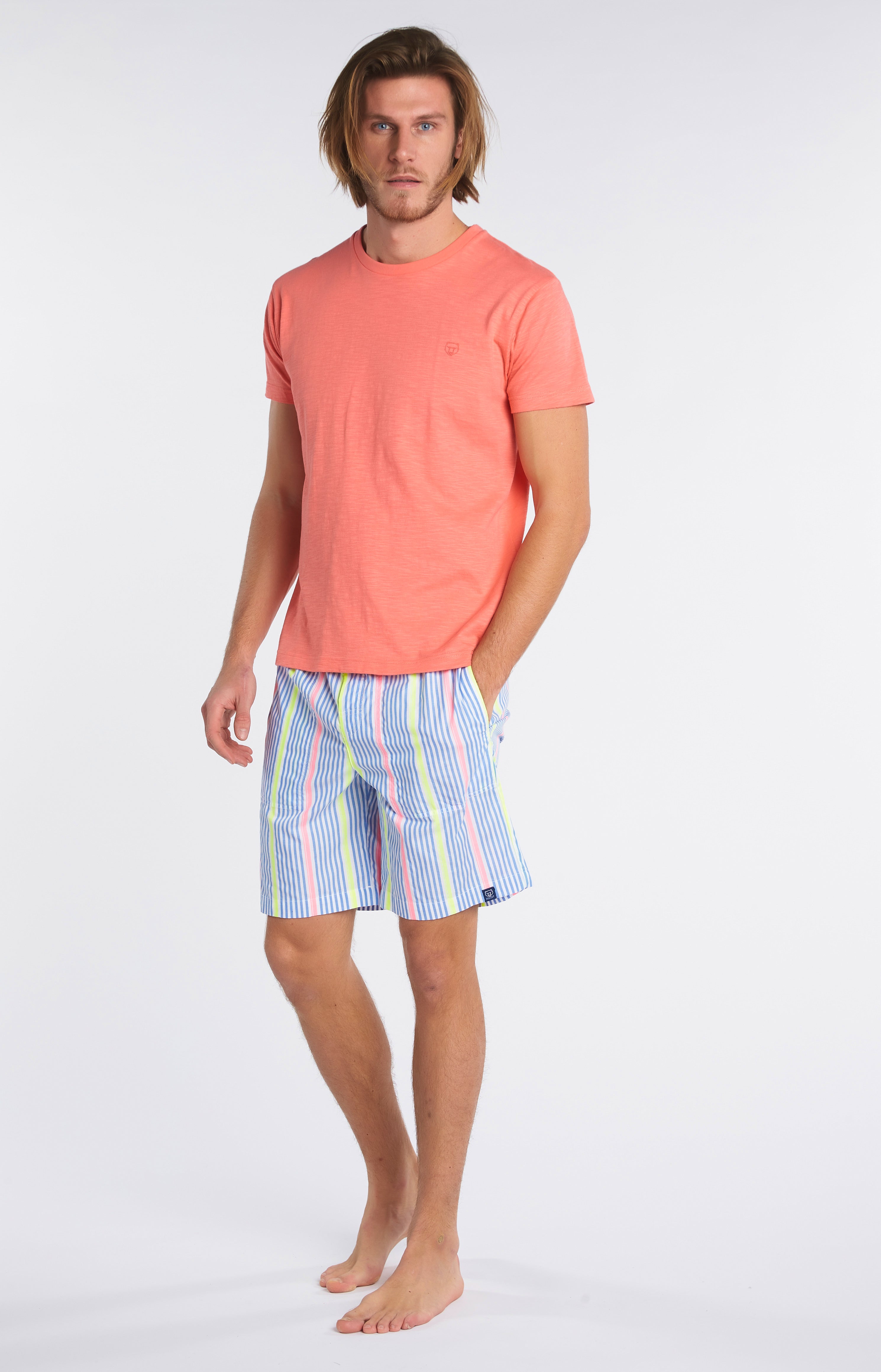 Tee-shirt Homme uni Fraise Rouge 7