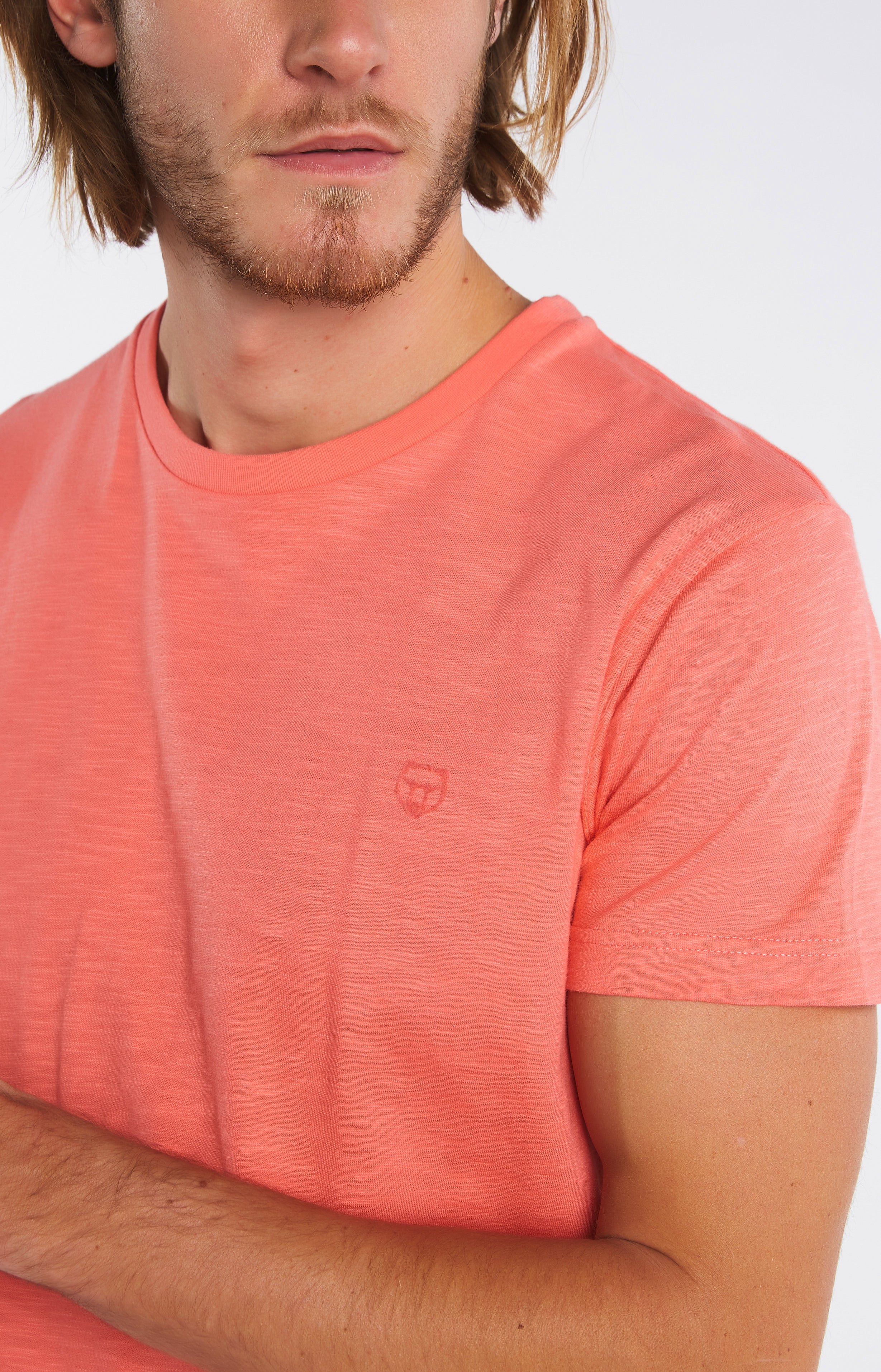 Tee-shirt Homme uni Fraise Rouge 4