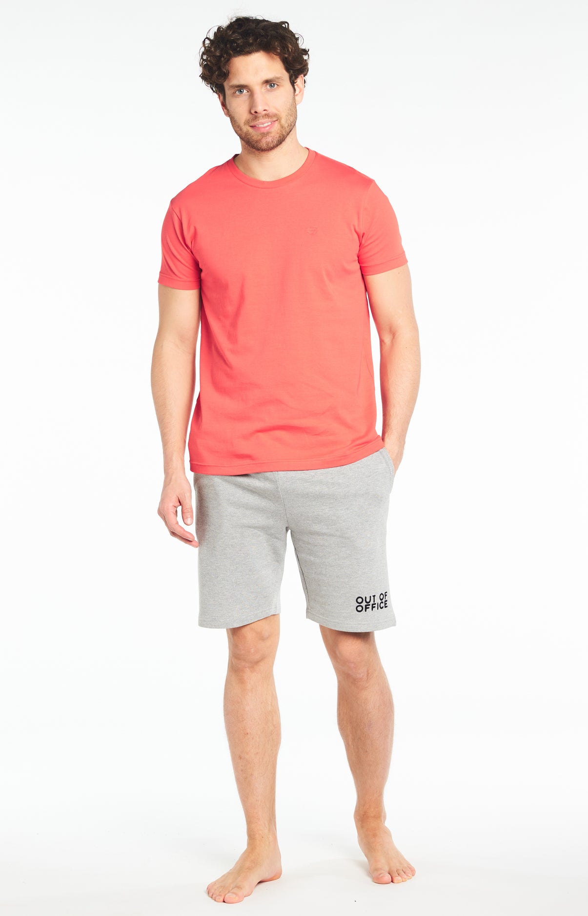 Tee-shirt Homme Uni Bleu 21