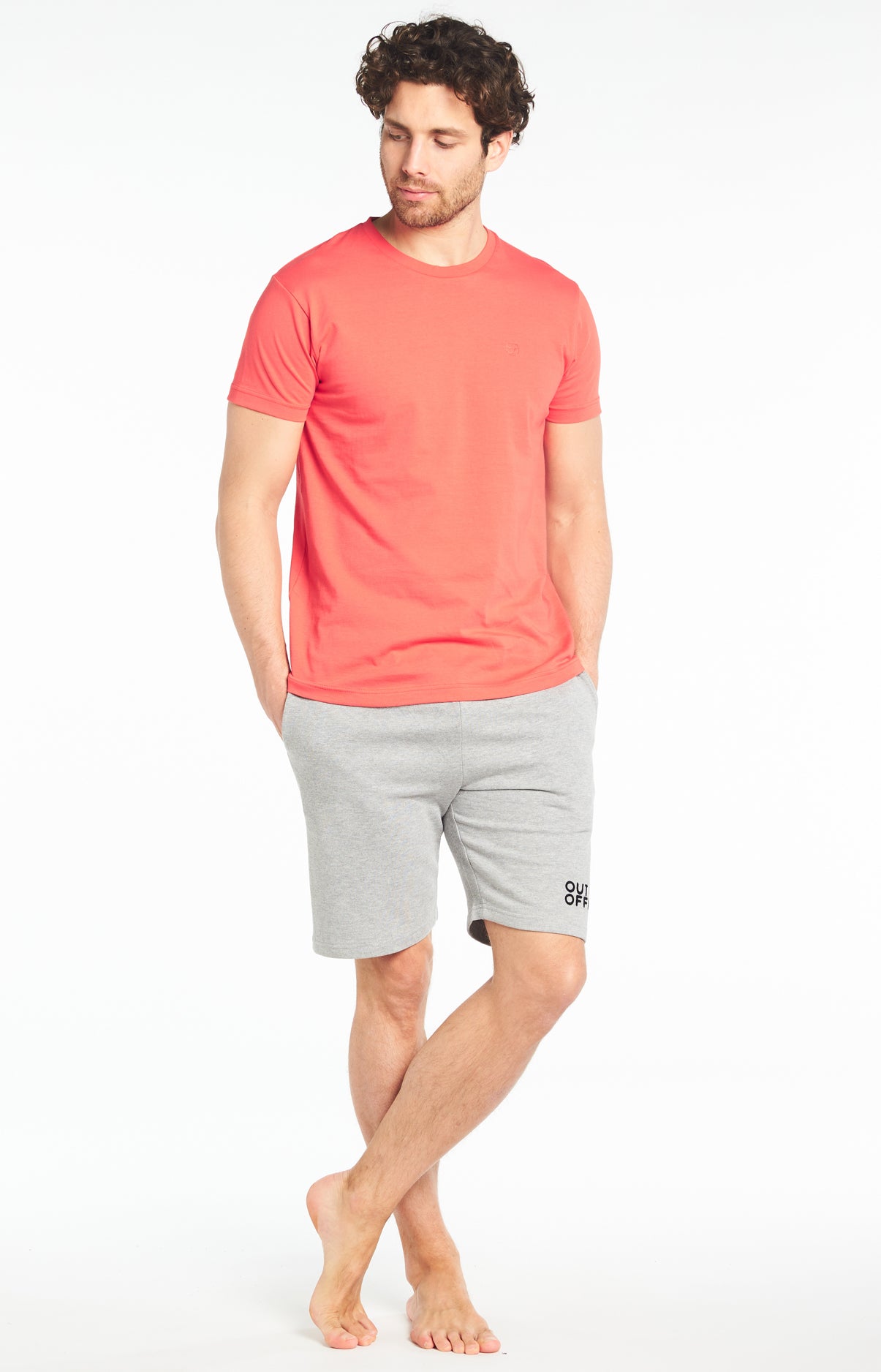 Tee-shirt Homme Uni Bleu 23