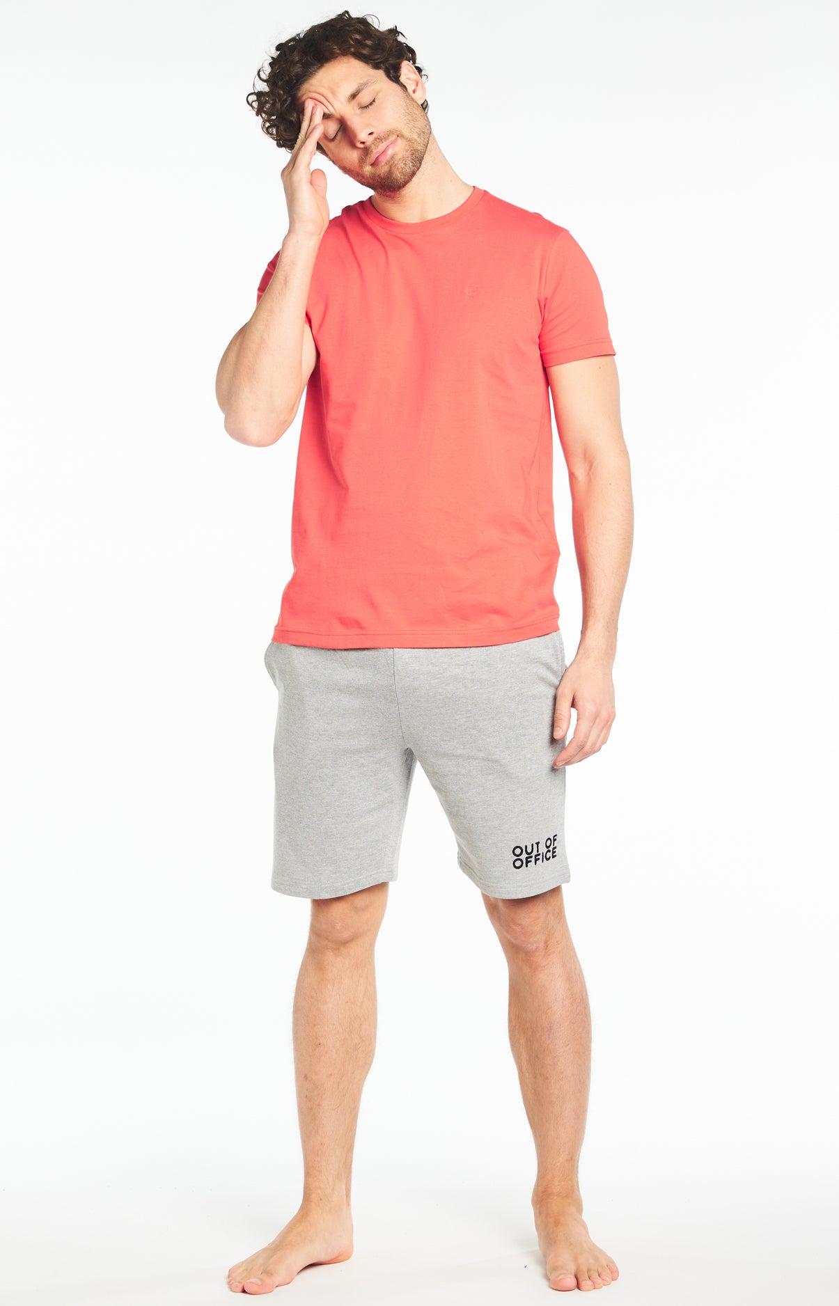 Tee-shirt Homme Uni Bleu 26