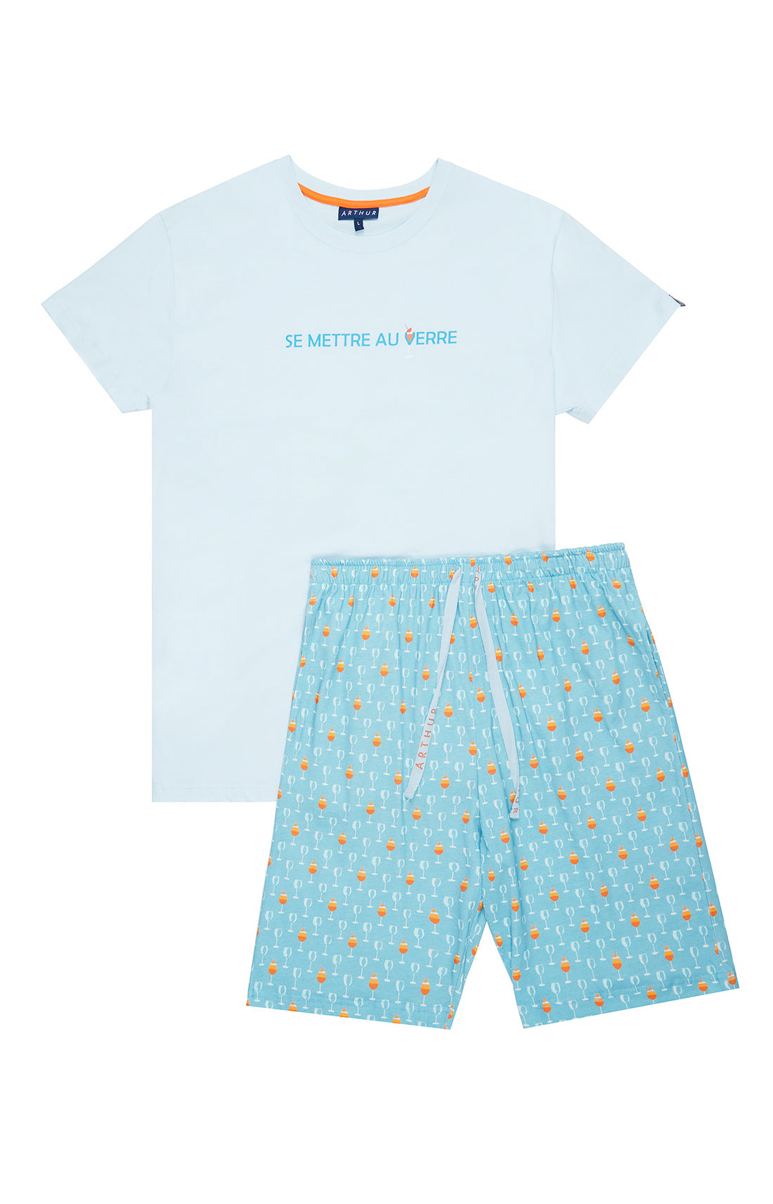 Pyjashort Homme Apéro Bleu 3