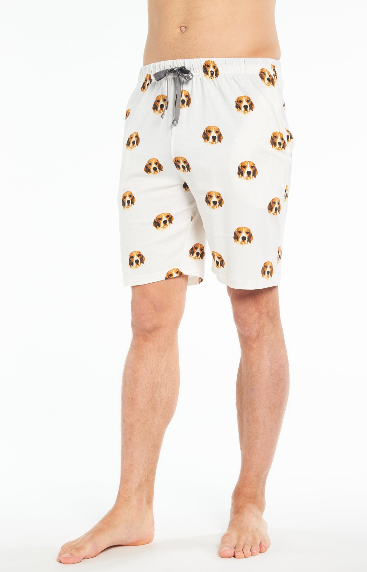 Pyjashort Homme Beagle Blanc et Ivoire 5