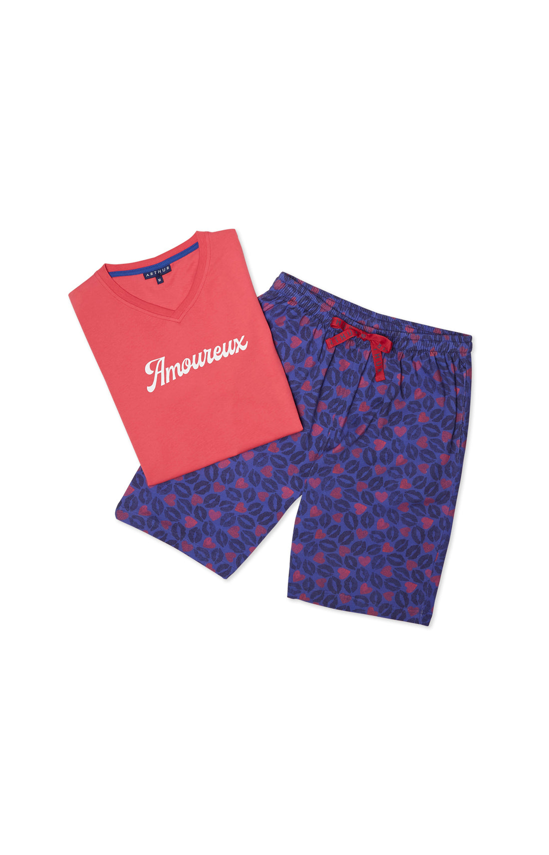 Pyjashort Homme Bisous Marine 3