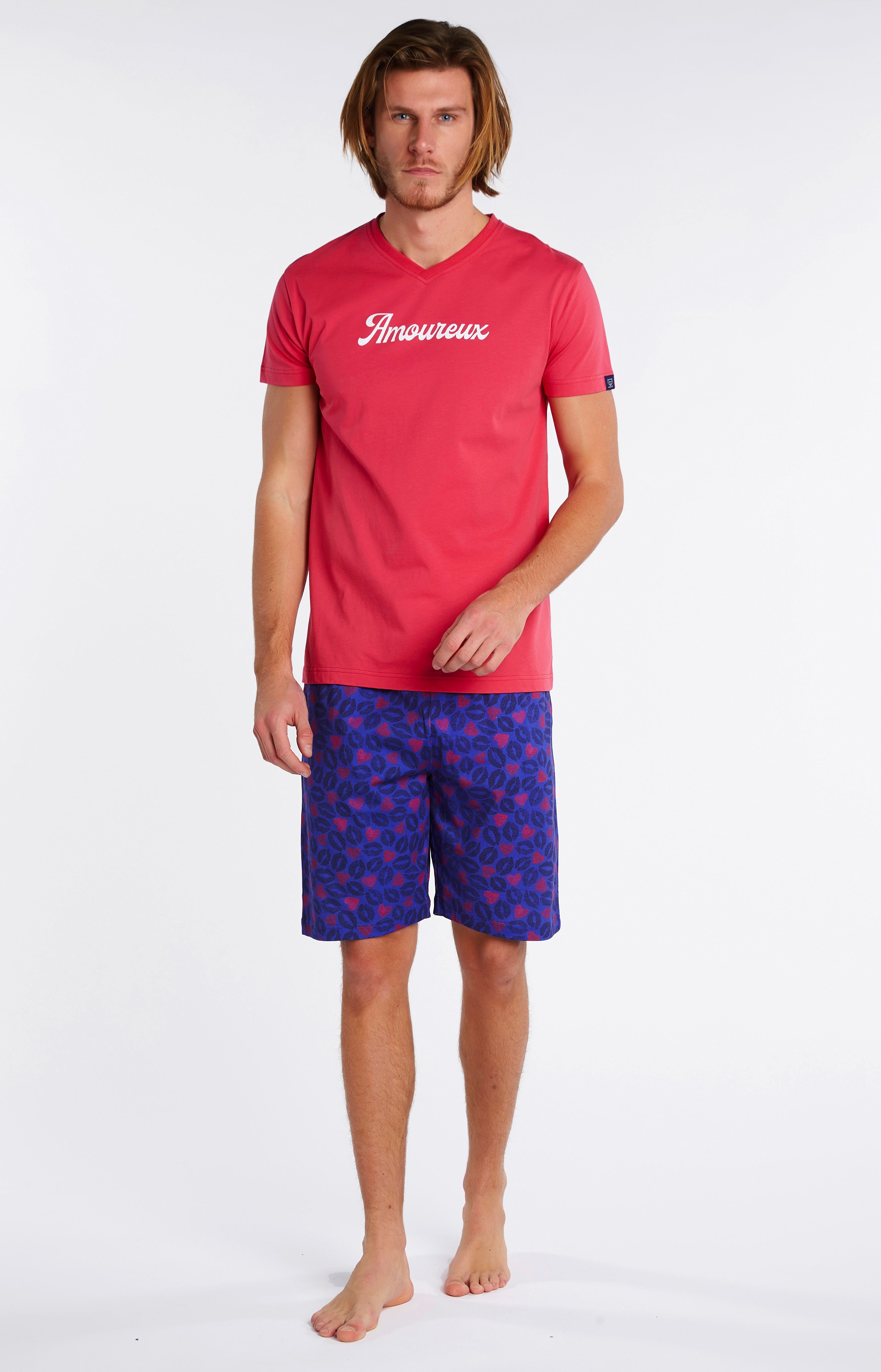 Pyjashort Homme Amoureux Multicolore 1