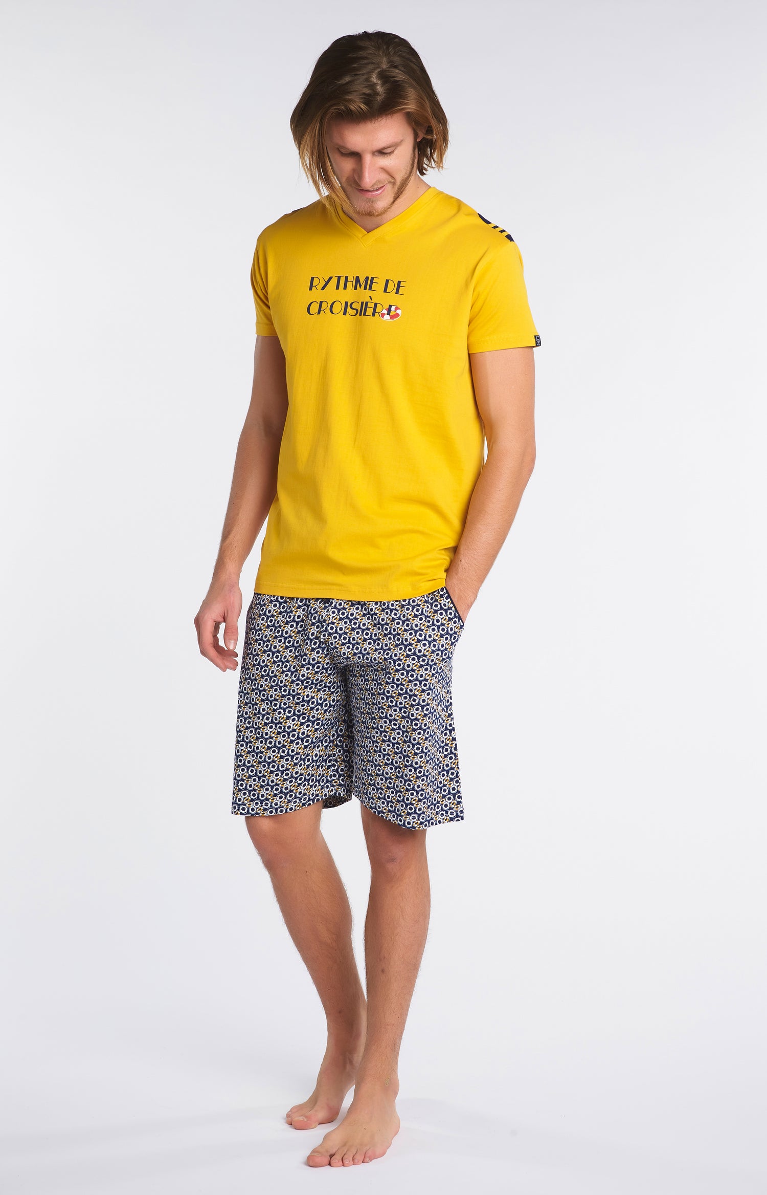 Pyjashort Homme Bouée Marine 2