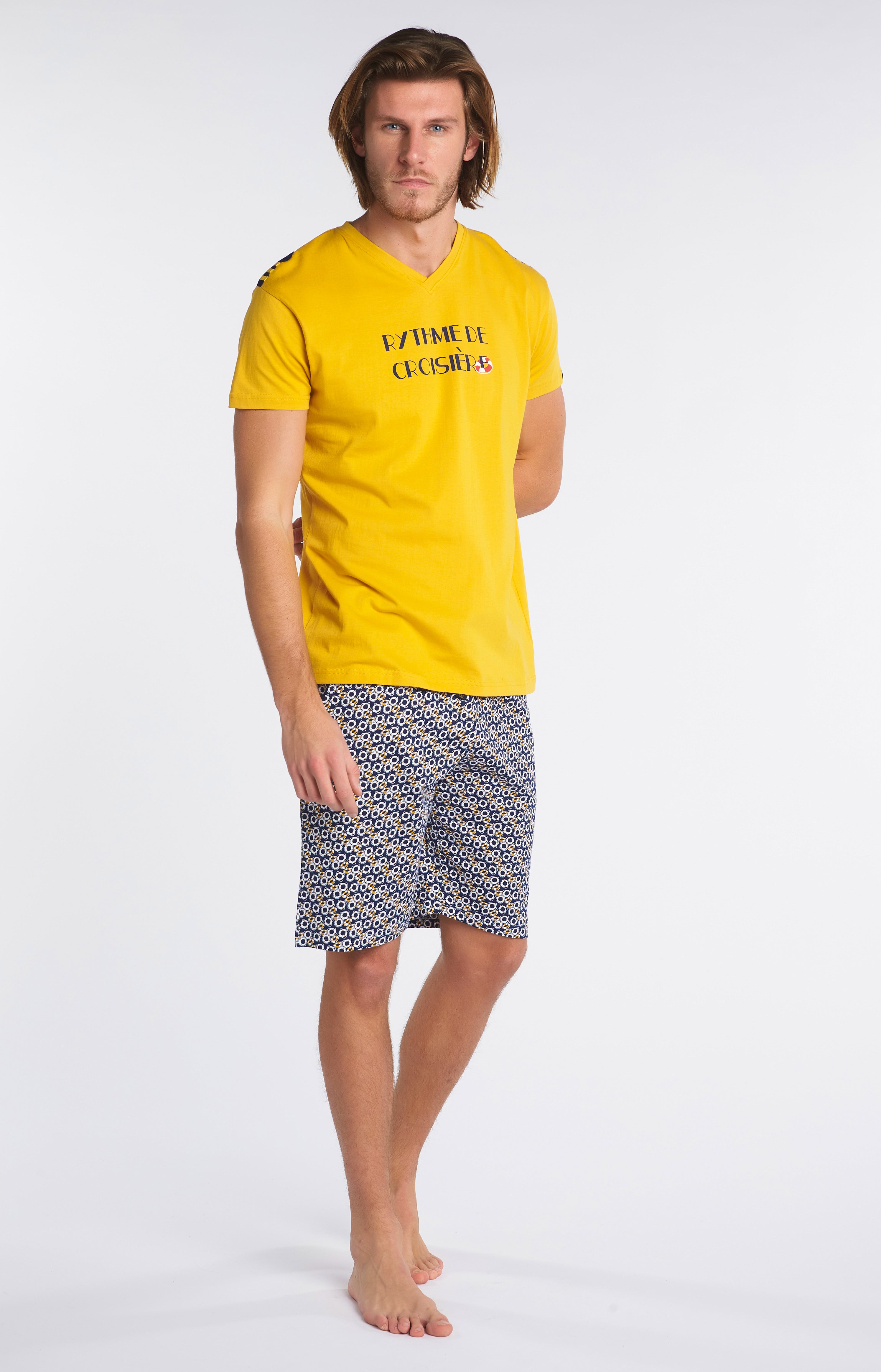 Pyjashort Homme Bouée Marine 4