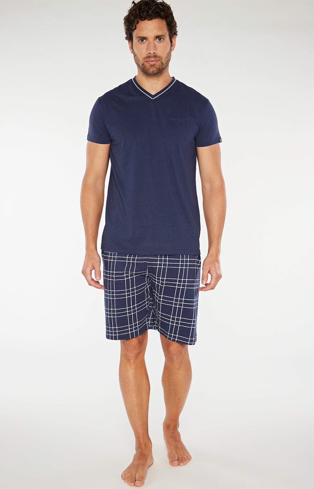 Pyjashort Homme Lewis Homme Marine 1