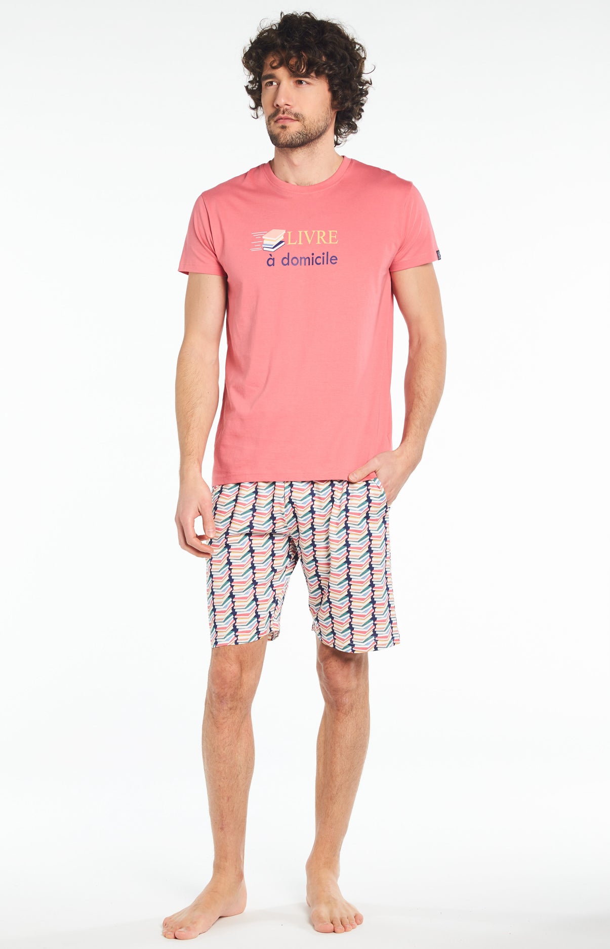 Pyjashort Homme Livre à domicile Multicolore 1