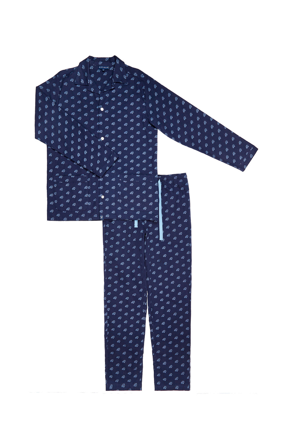 Pyjama long boutonné Homme 2CV Marine 8