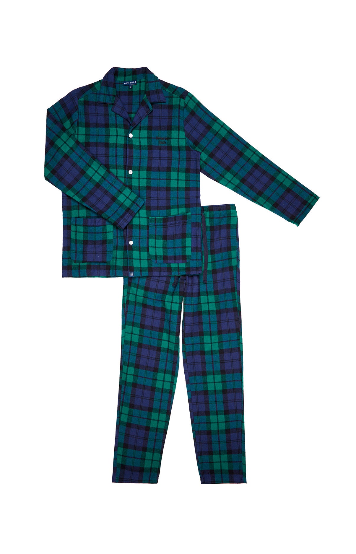 Pyjama long boutonné Homme Bill Vert 3