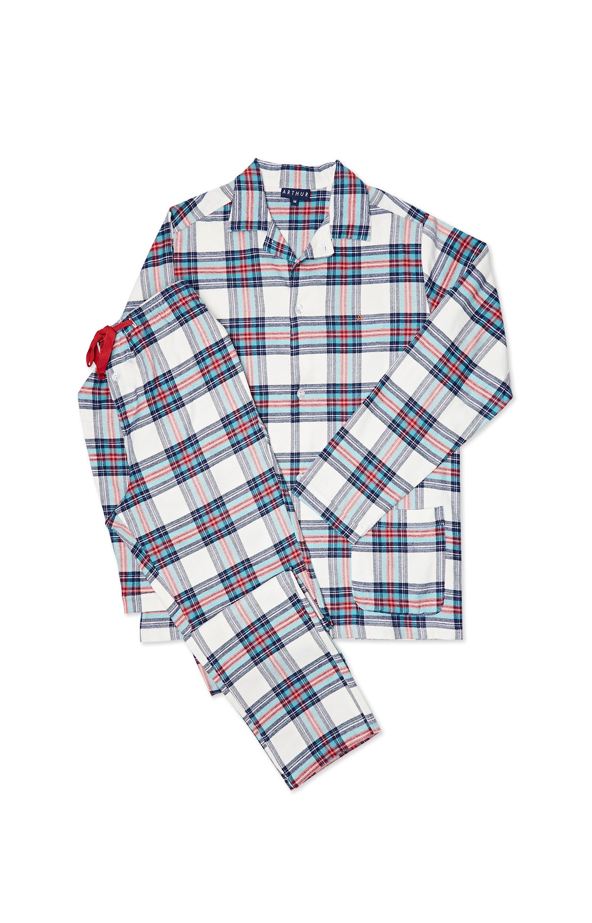 Pyjama long boutonné Homme Logan Blanc et Ivoire 3
